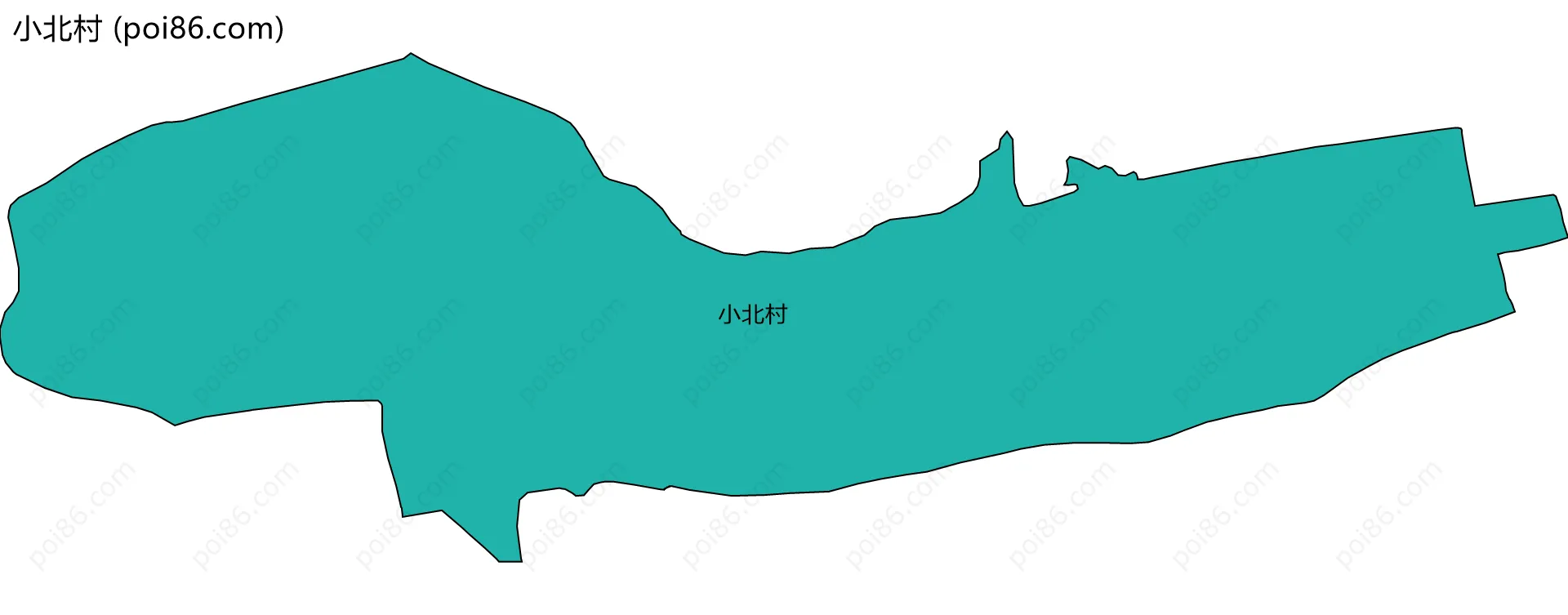 小北村边界地图