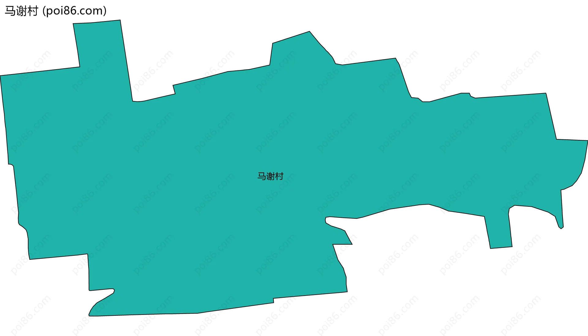 马谢村边界地图