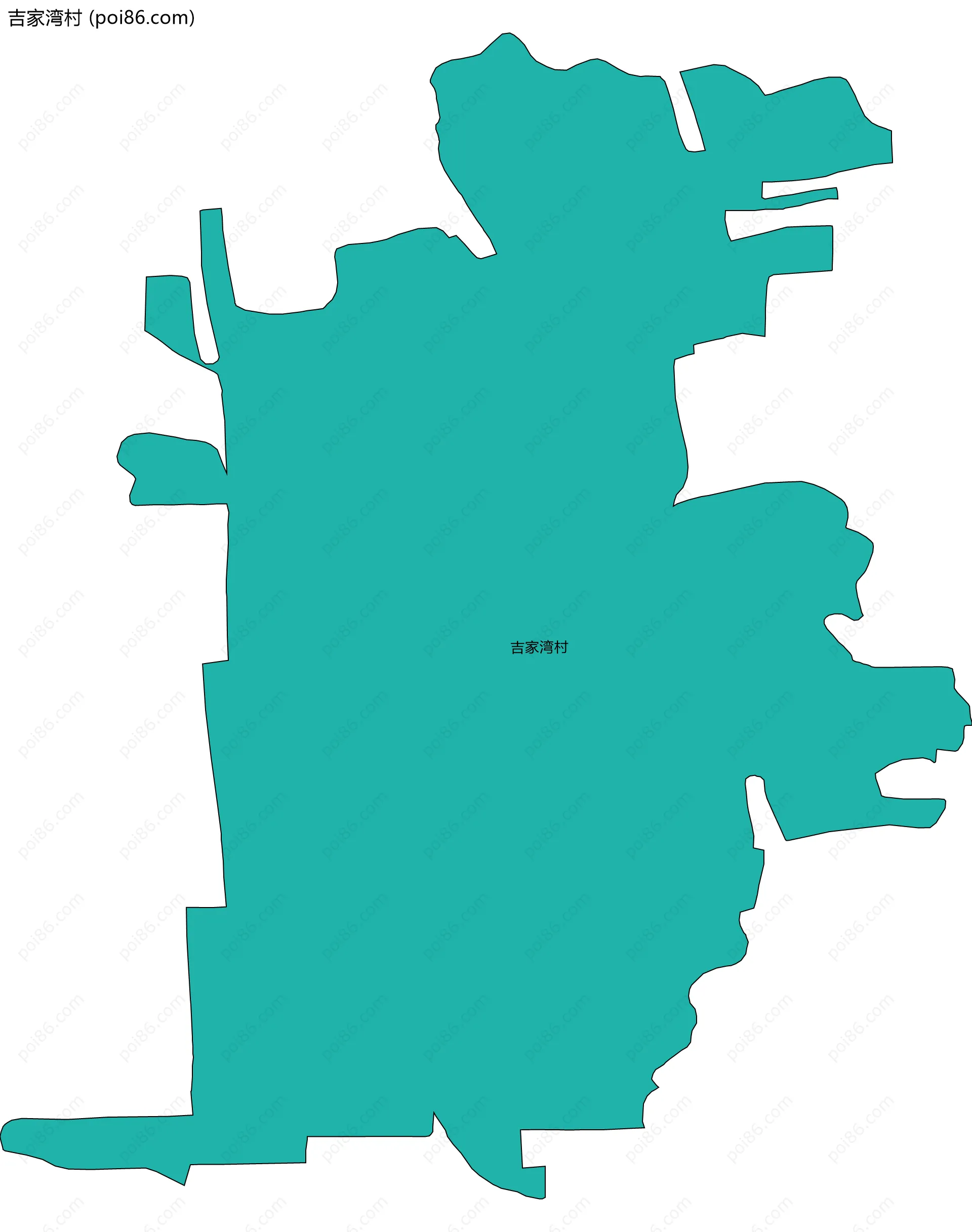 吉家湾村边界地图