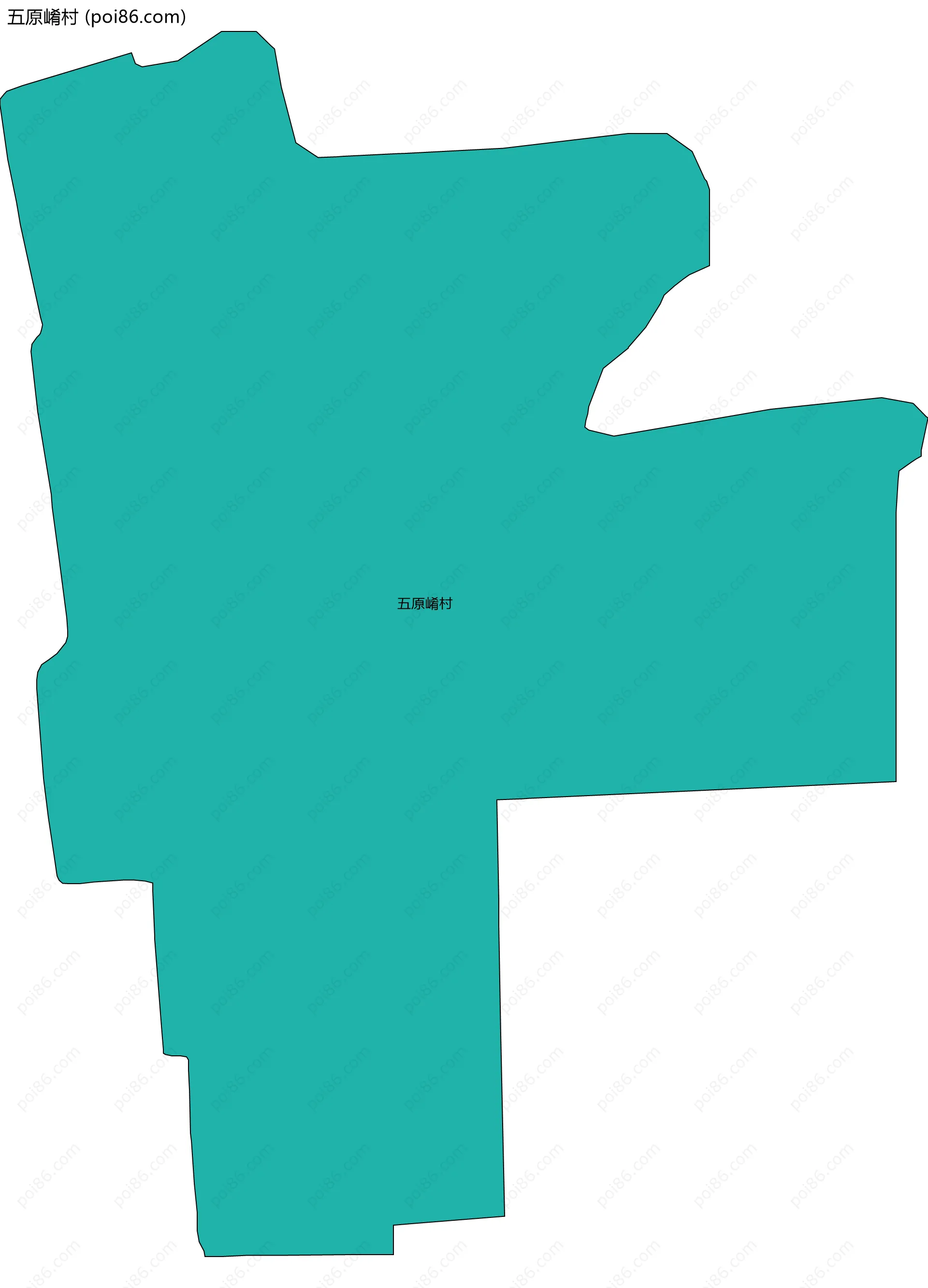 五原崤村边界地图