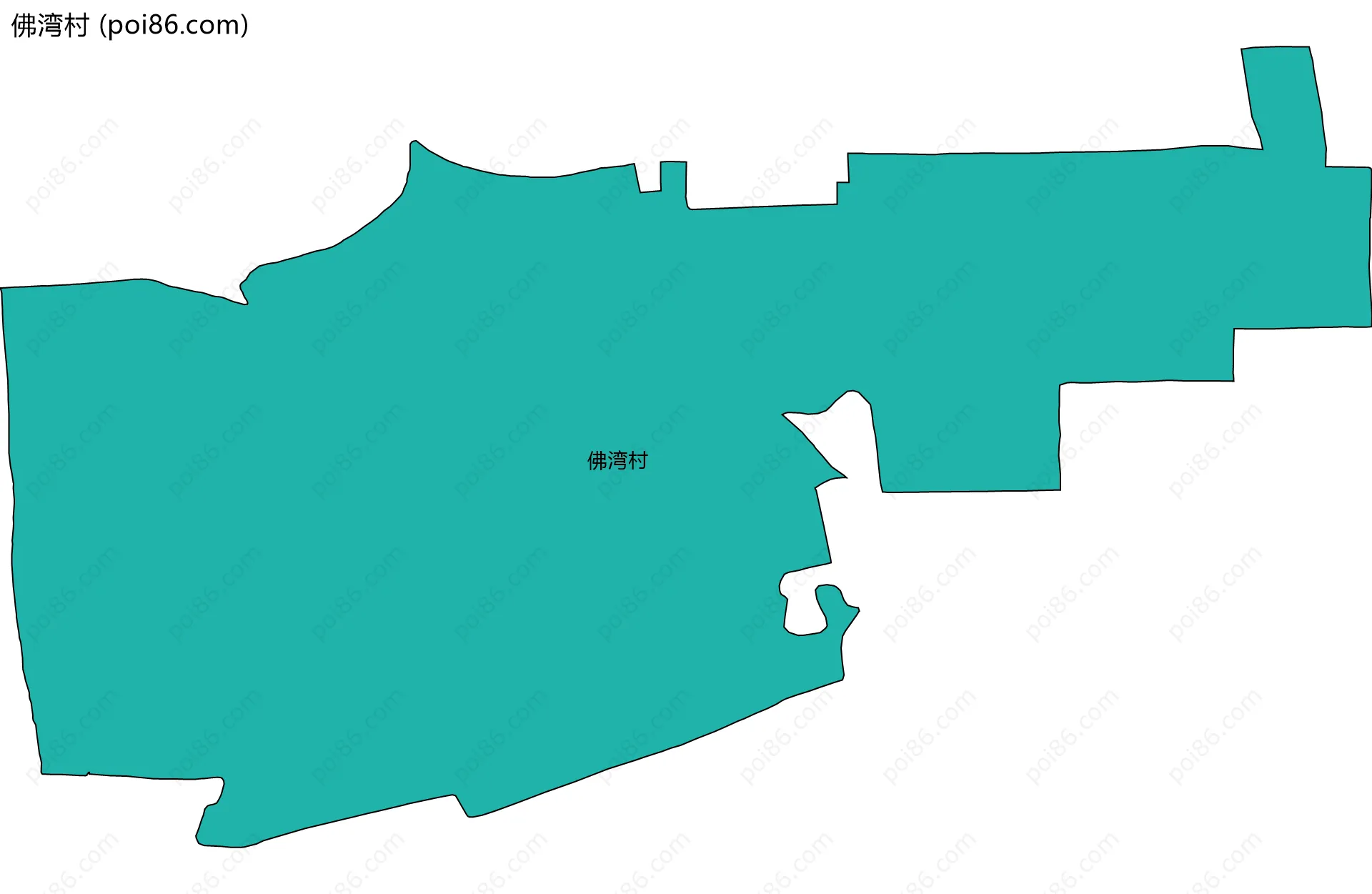 佛湾村边界地图
