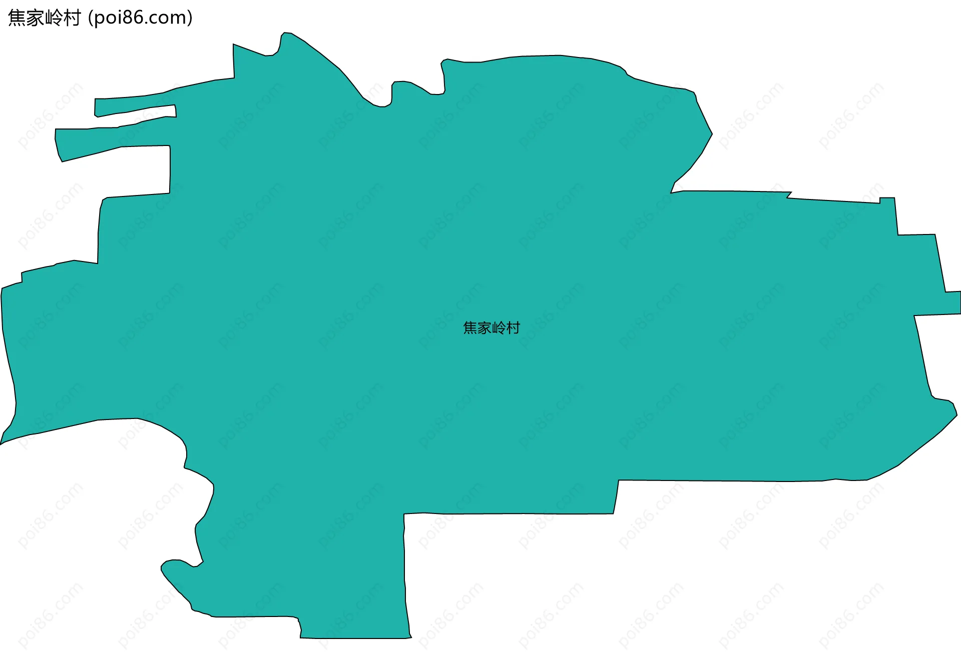 焦家岭村边界地图
