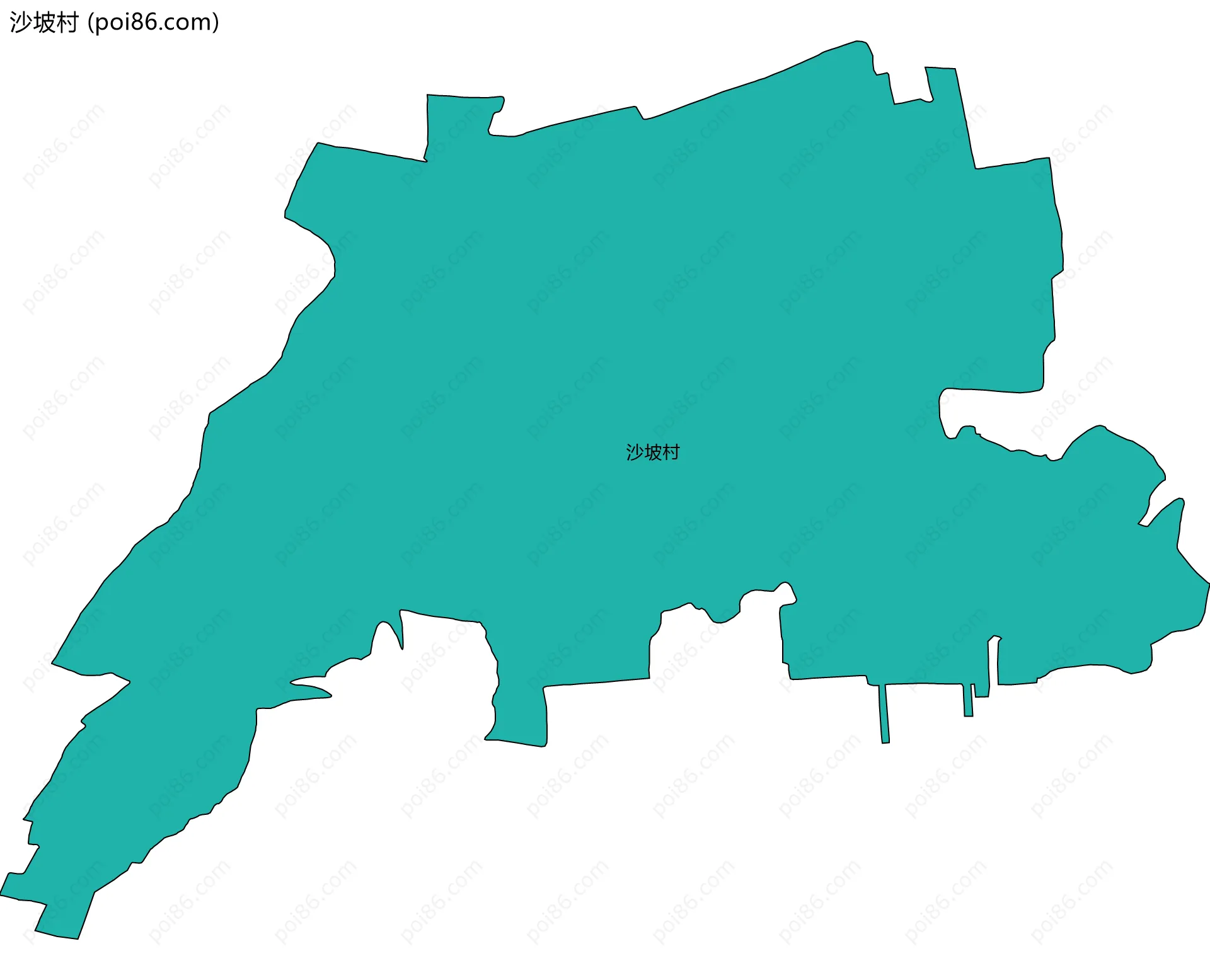 沙坡村边界地图