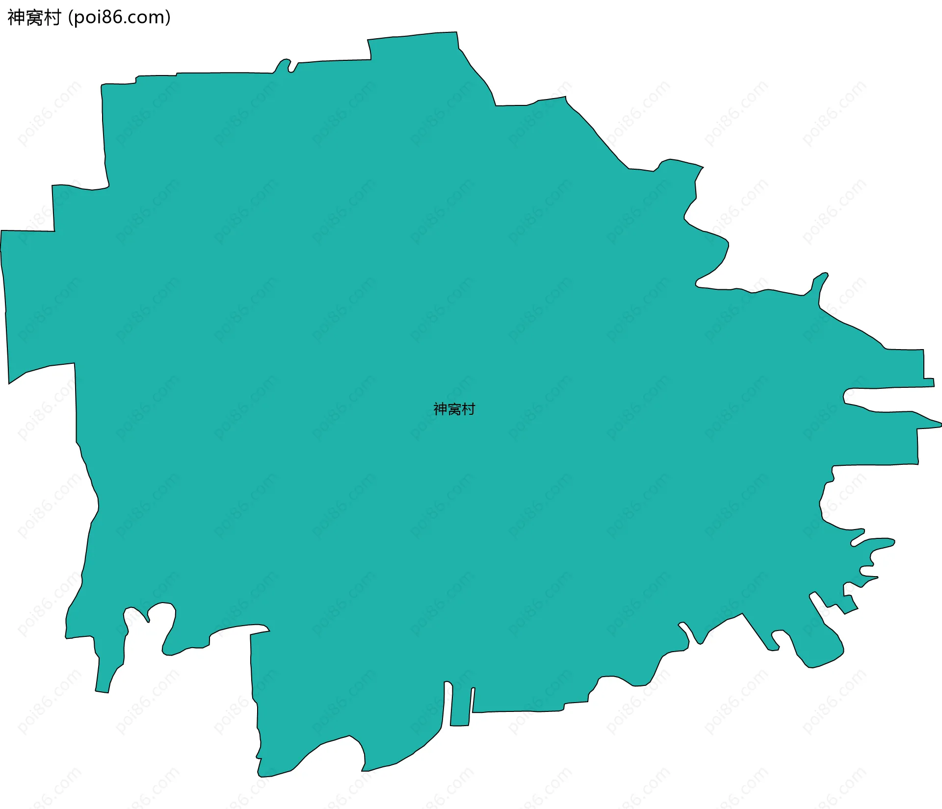 神窝村边界地图