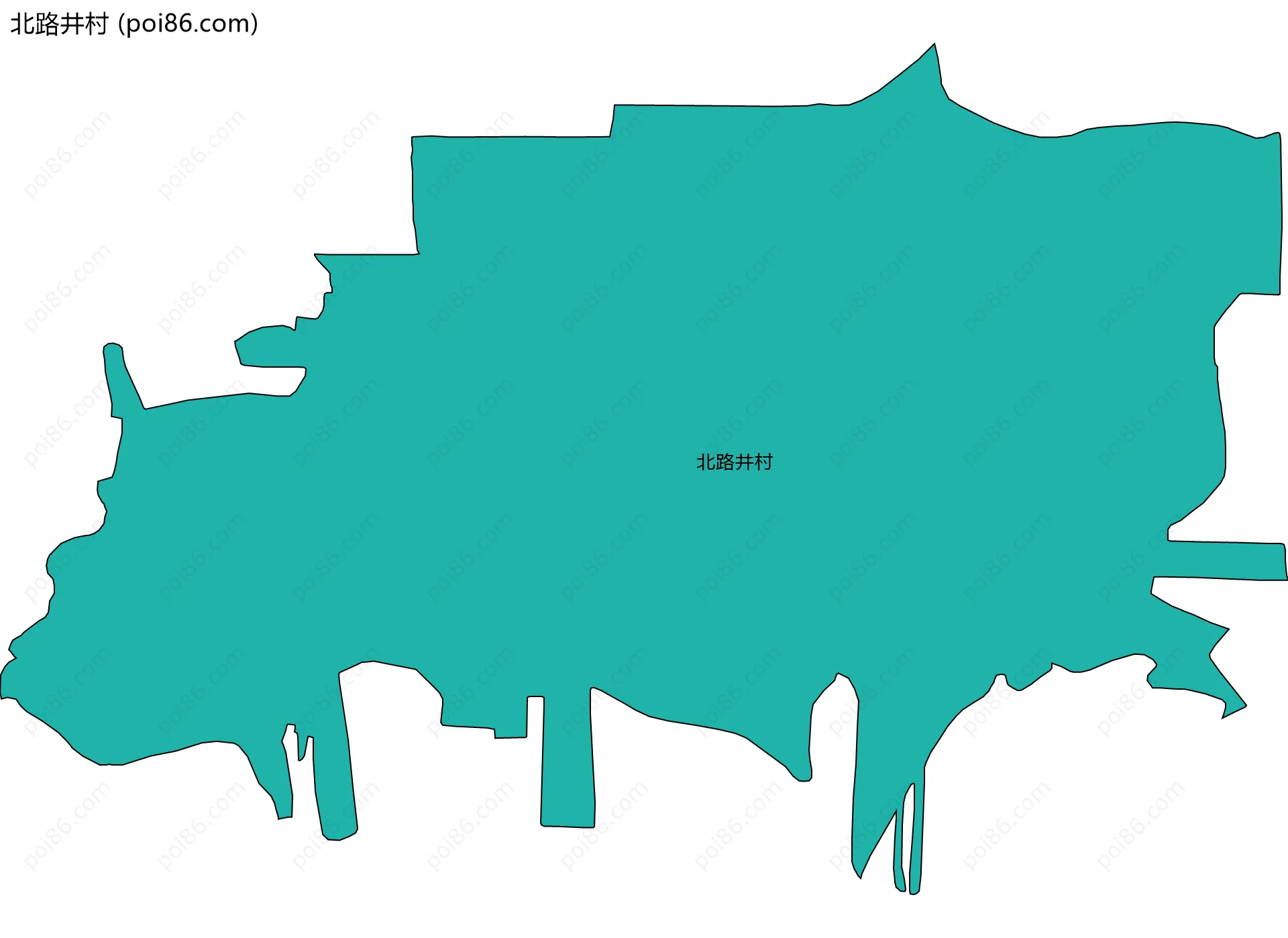北路井村边界地图