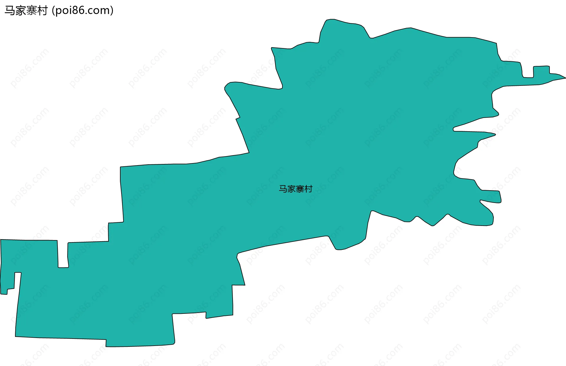 马家寨村边界地图