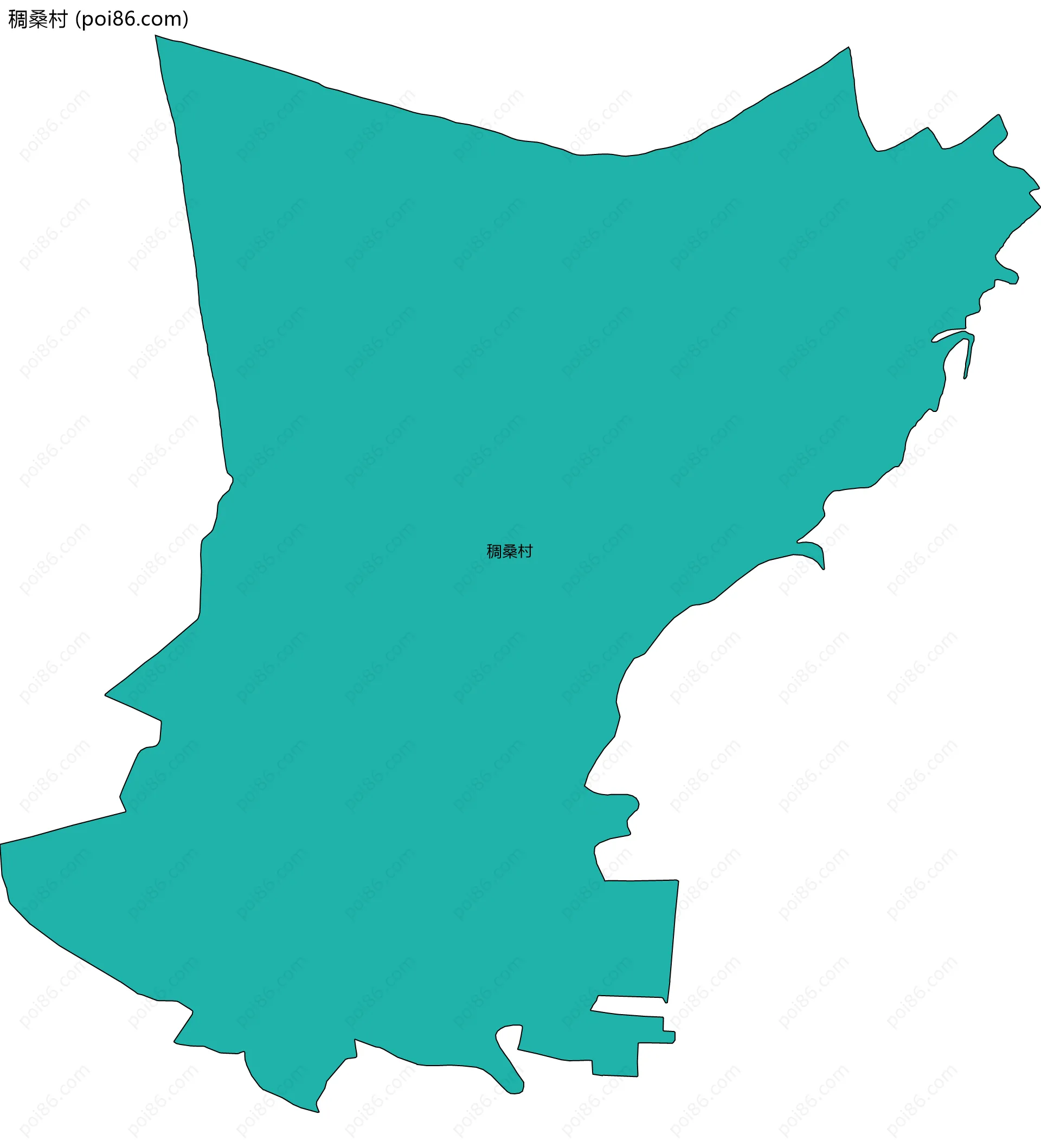 稠桑村边界地图