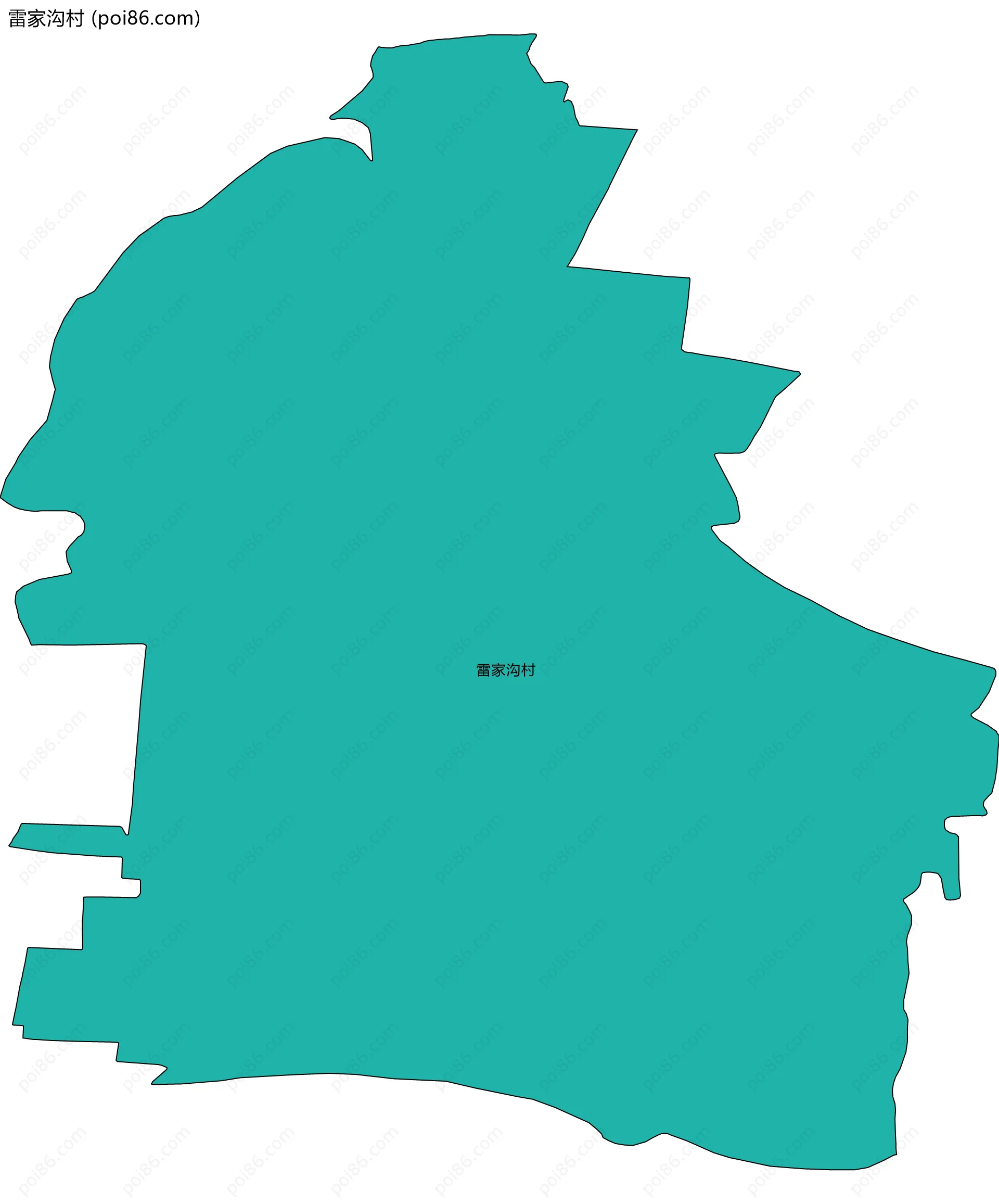 雷家沟村边界地图