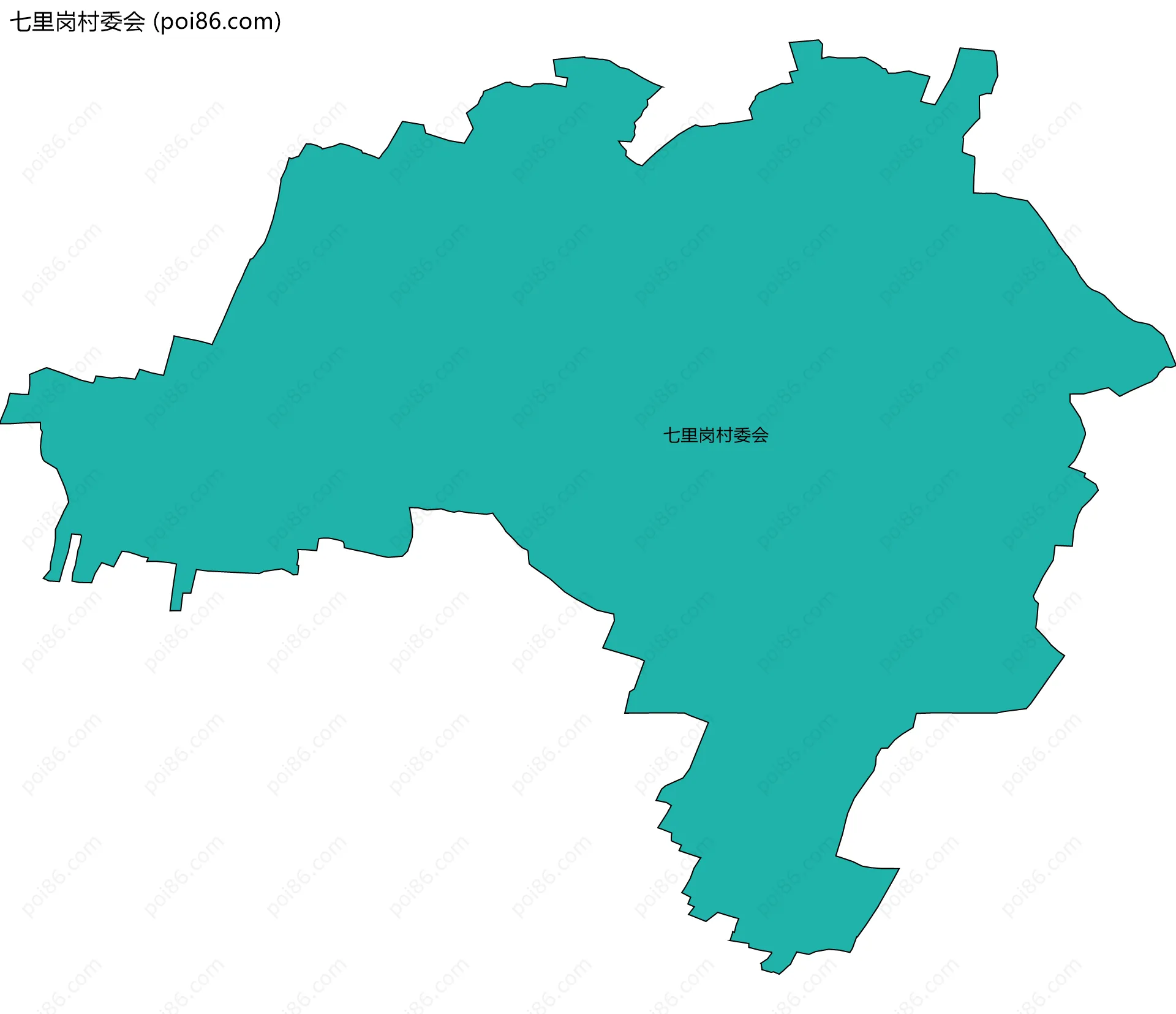 七里岗村委会边界地图
