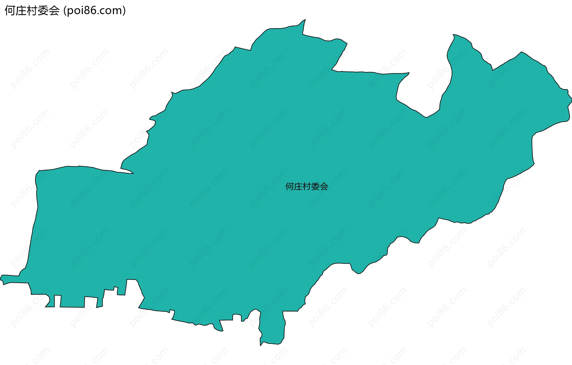 何庄村委会边界地图