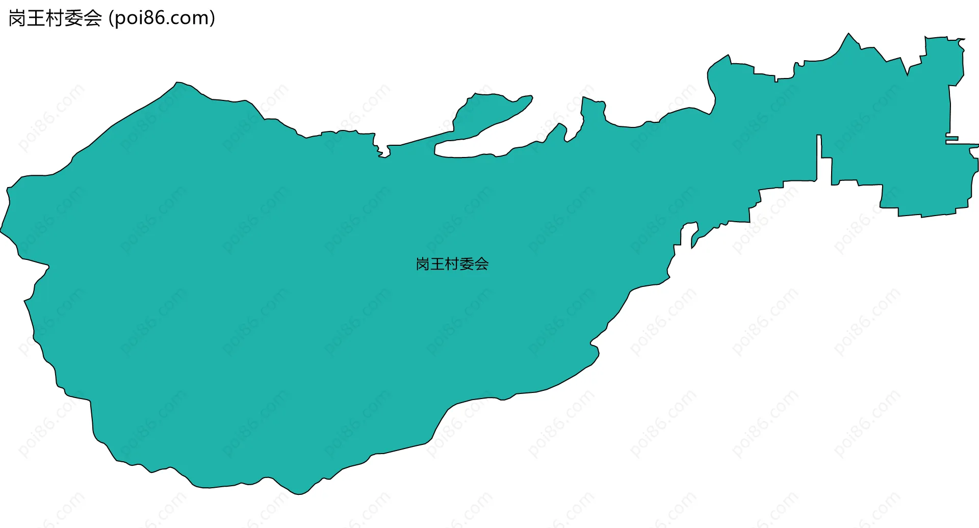 岗王村委会边界地图