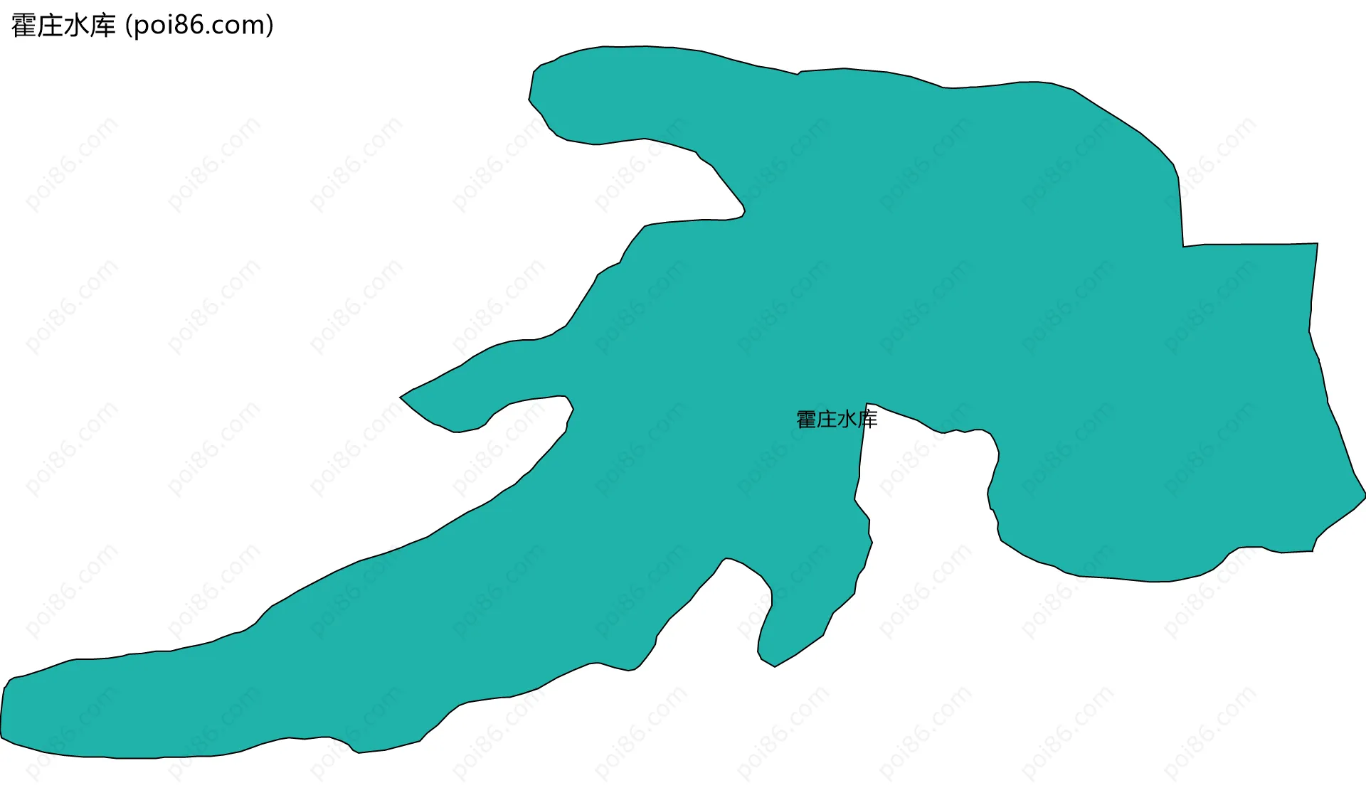 霍庄水库边界地图