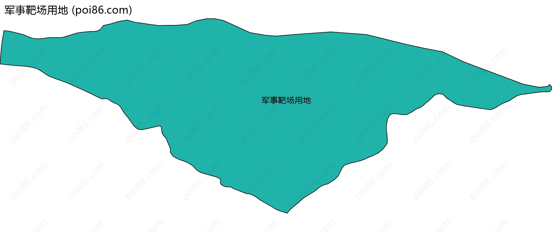 军事靶场用地边界地图