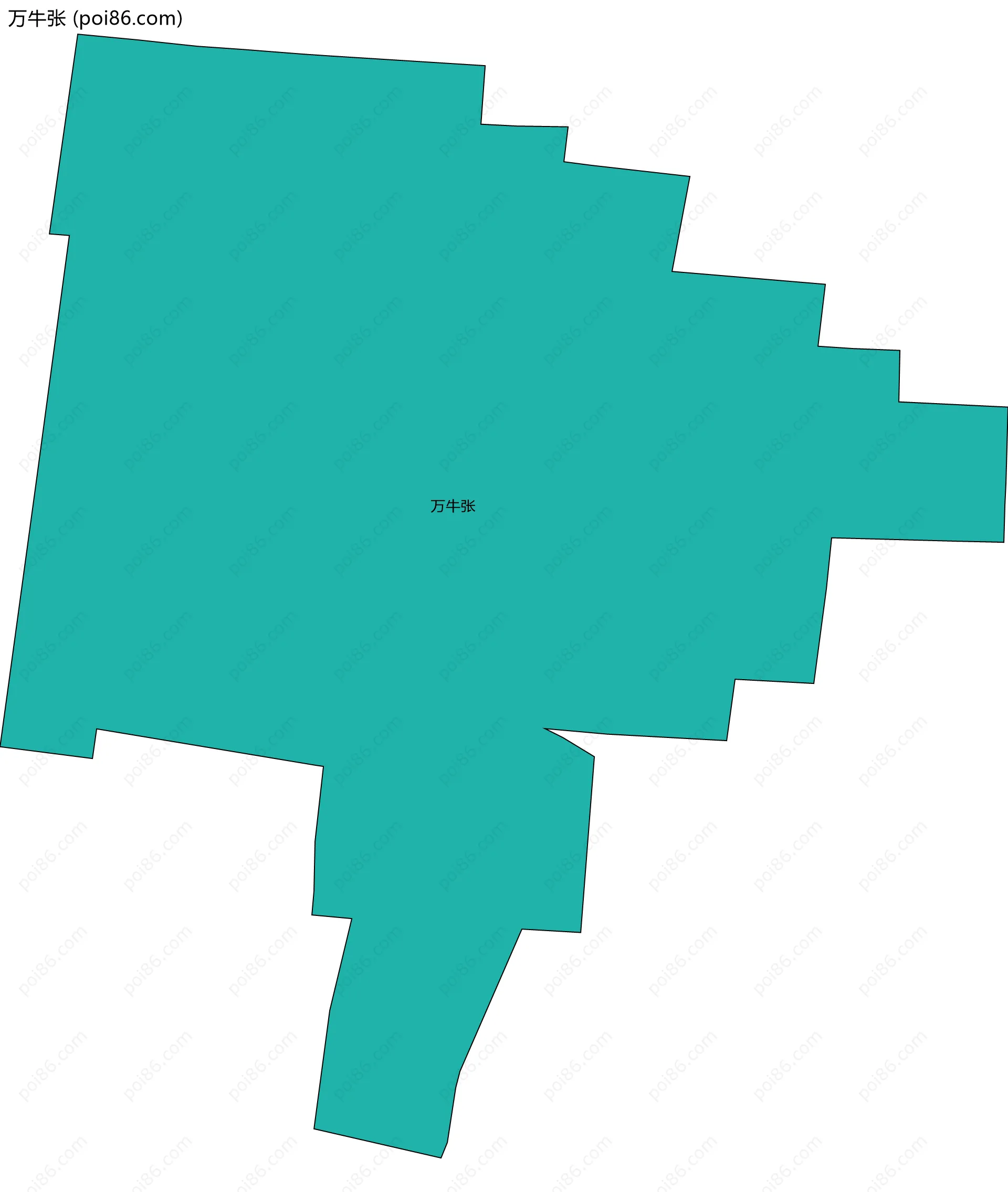 万牛张边界地图