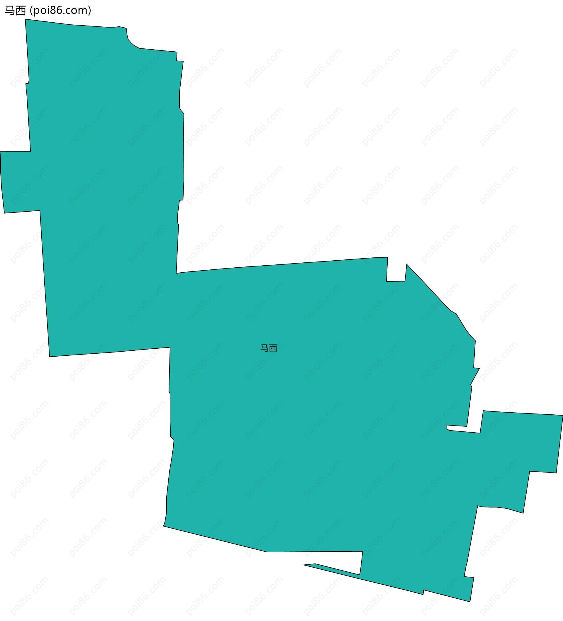 马西边界地图