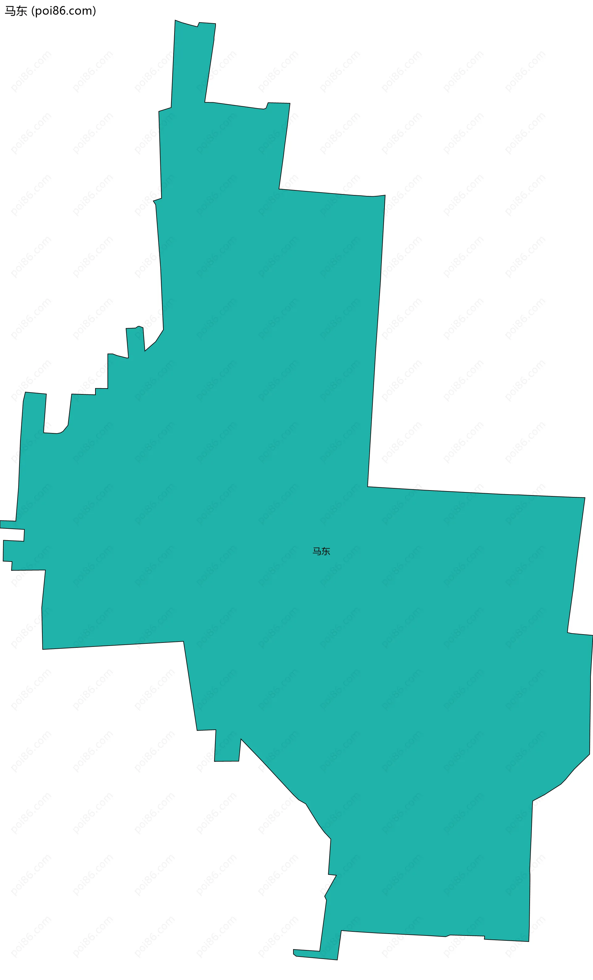 马东边界地图