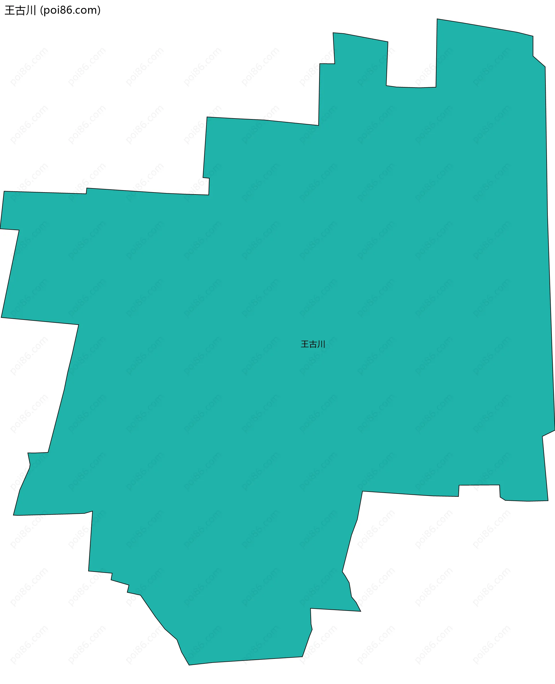 王古川边界地图