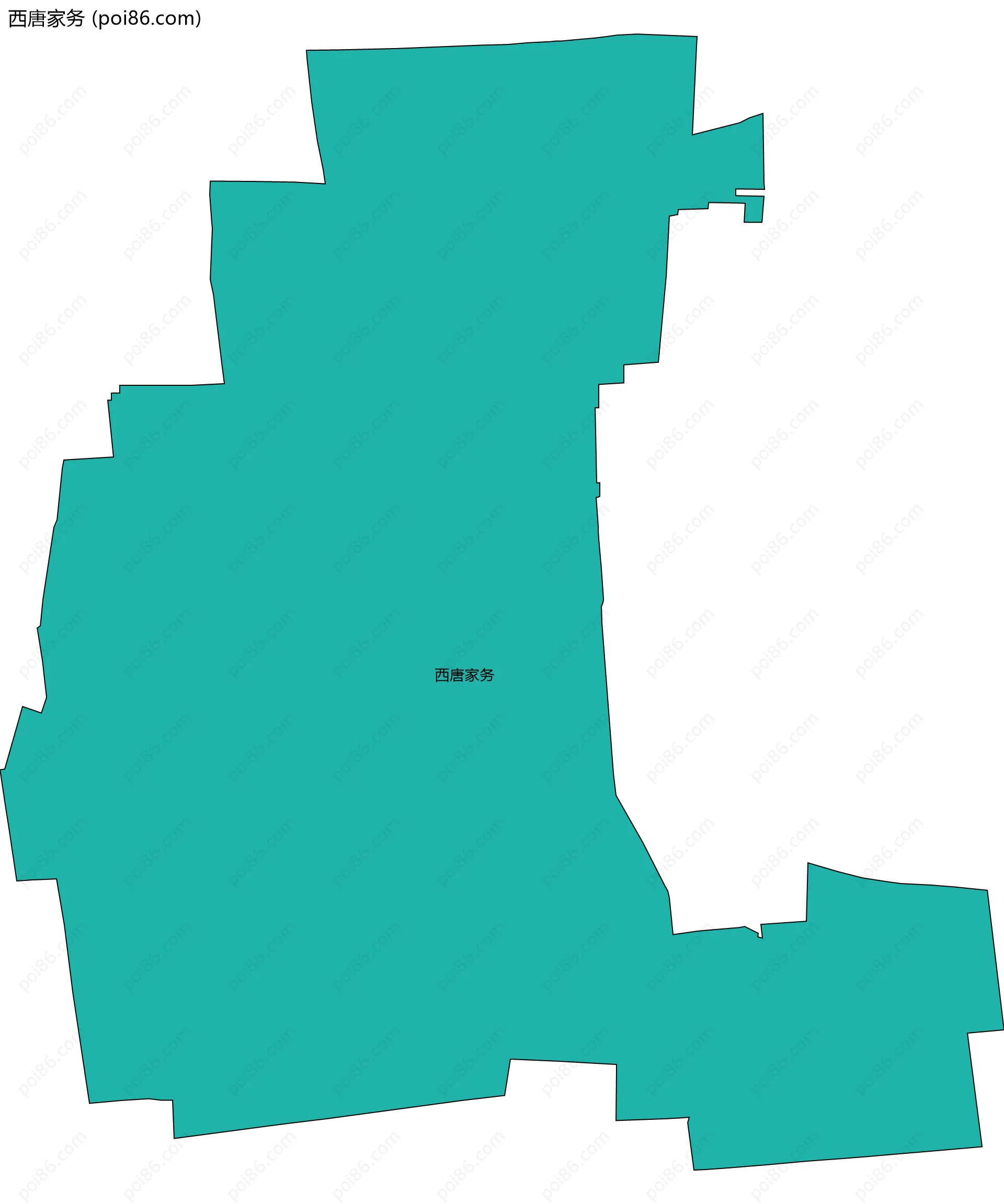 西唐家务边界地图