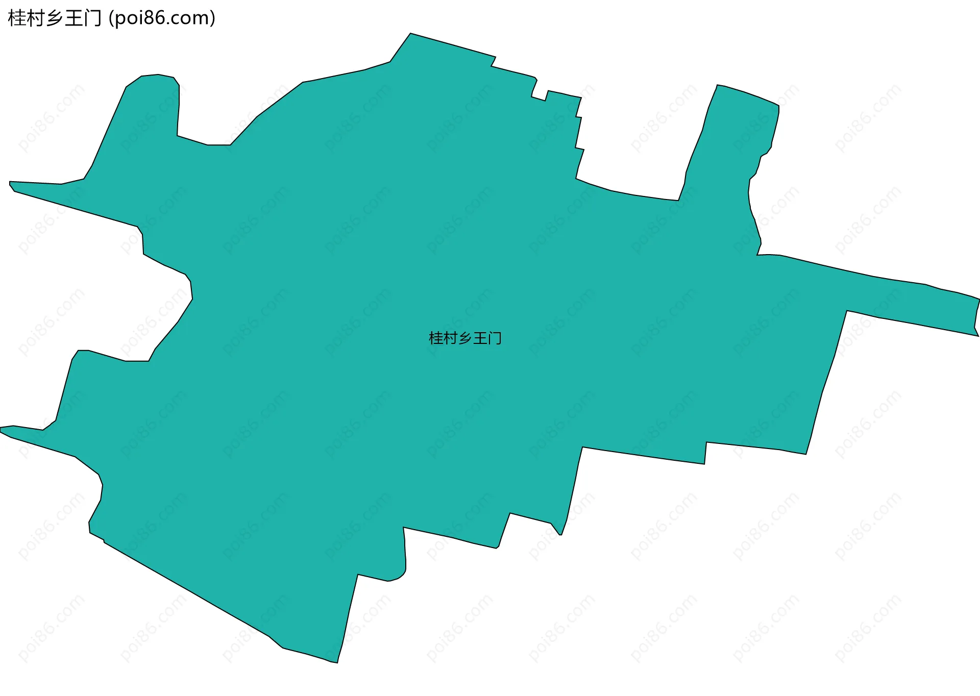 桂村乡王门边界地图
