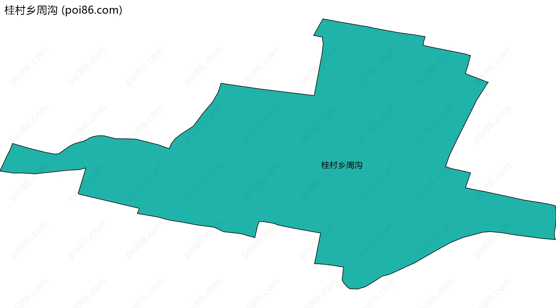 桂村乡周沟边界地图