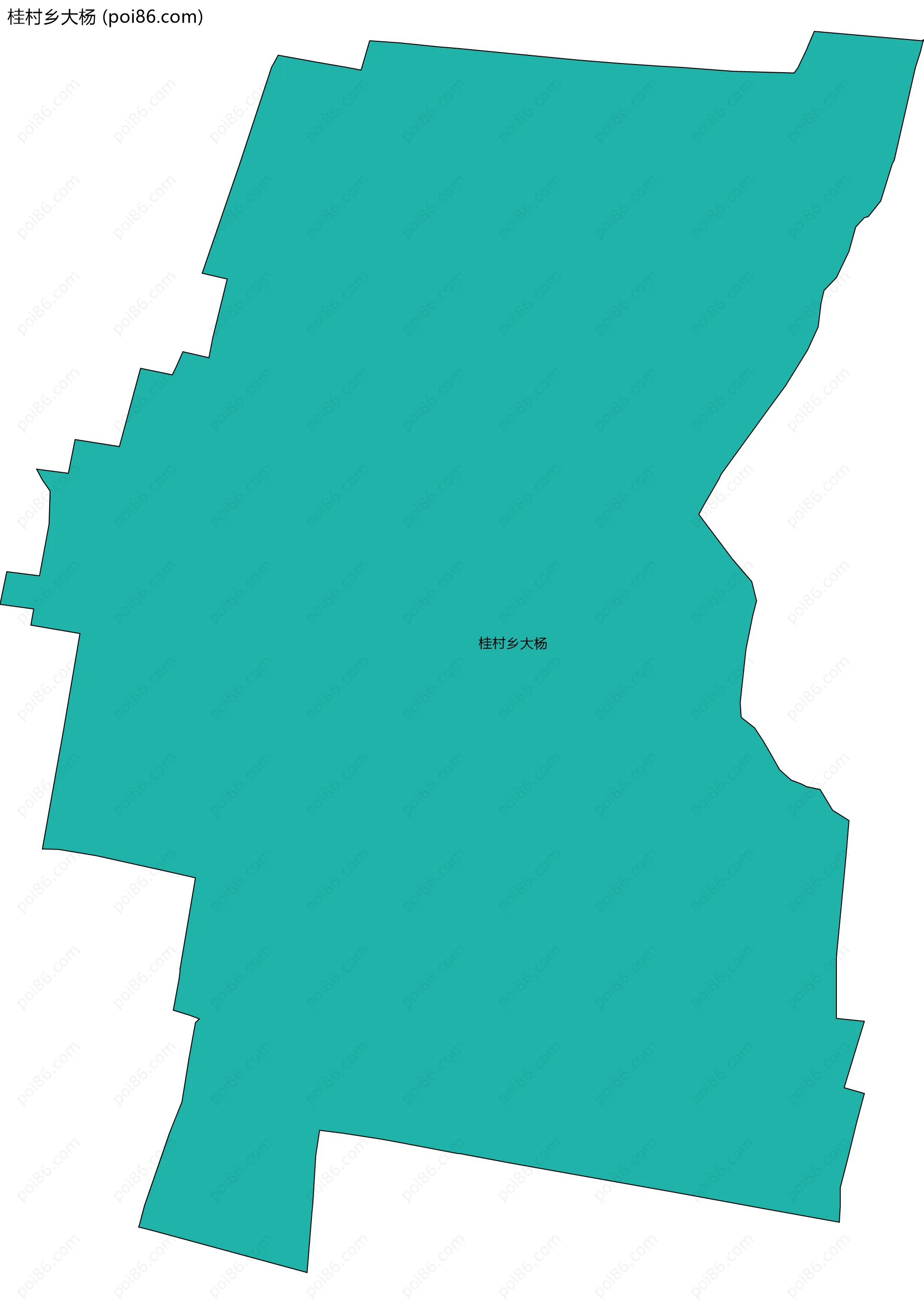 桂村乡大杨边界地图
