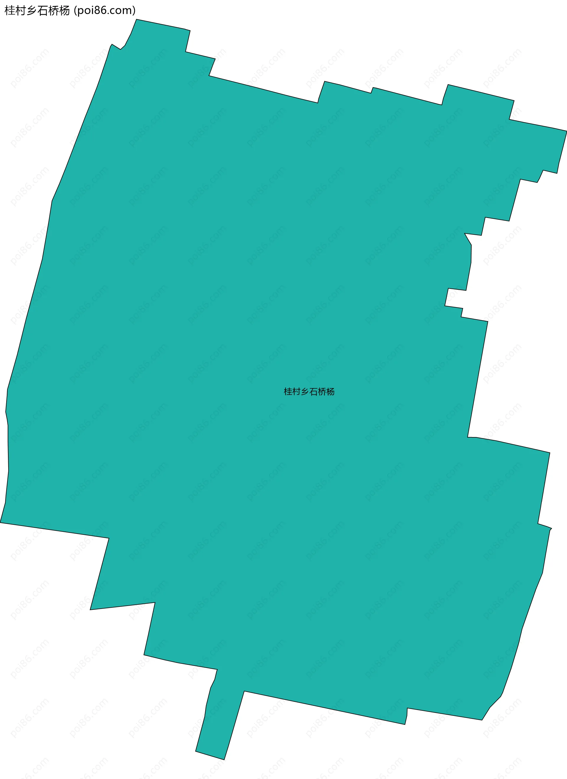 桂村乡石桥杨边界地图