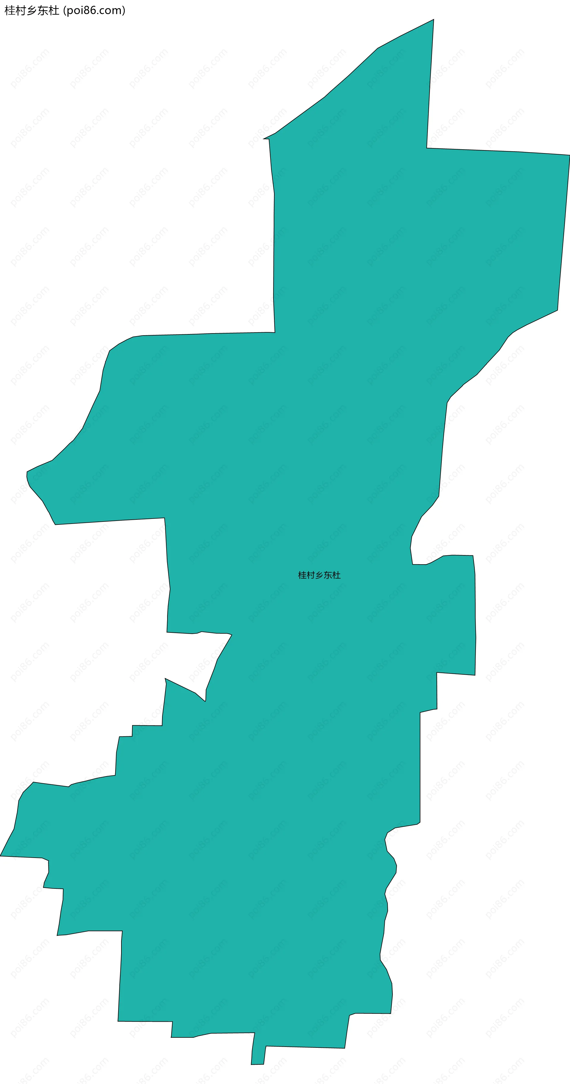 桂村乡东杜边界地图