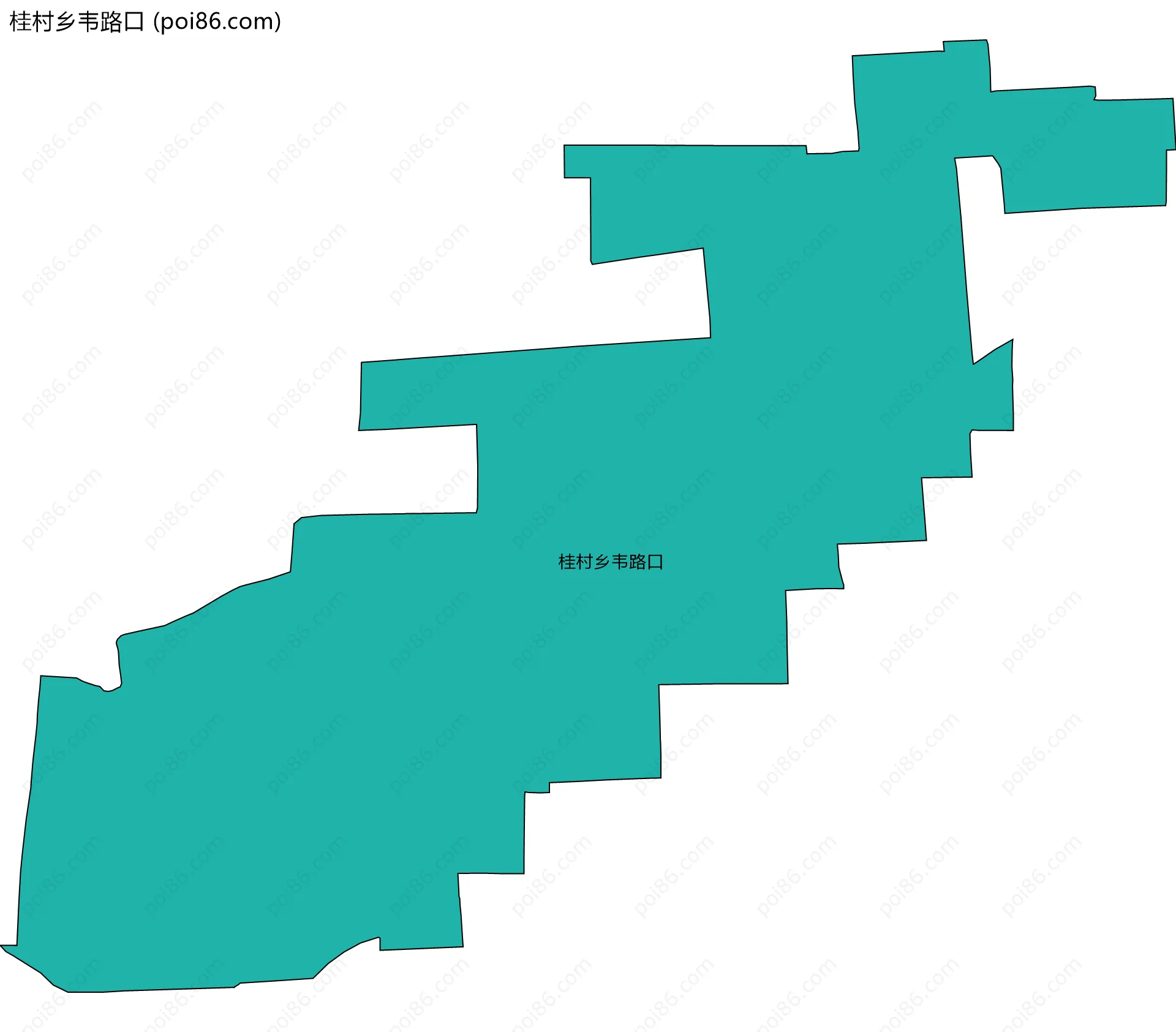 桂村乡韦路口边界地图