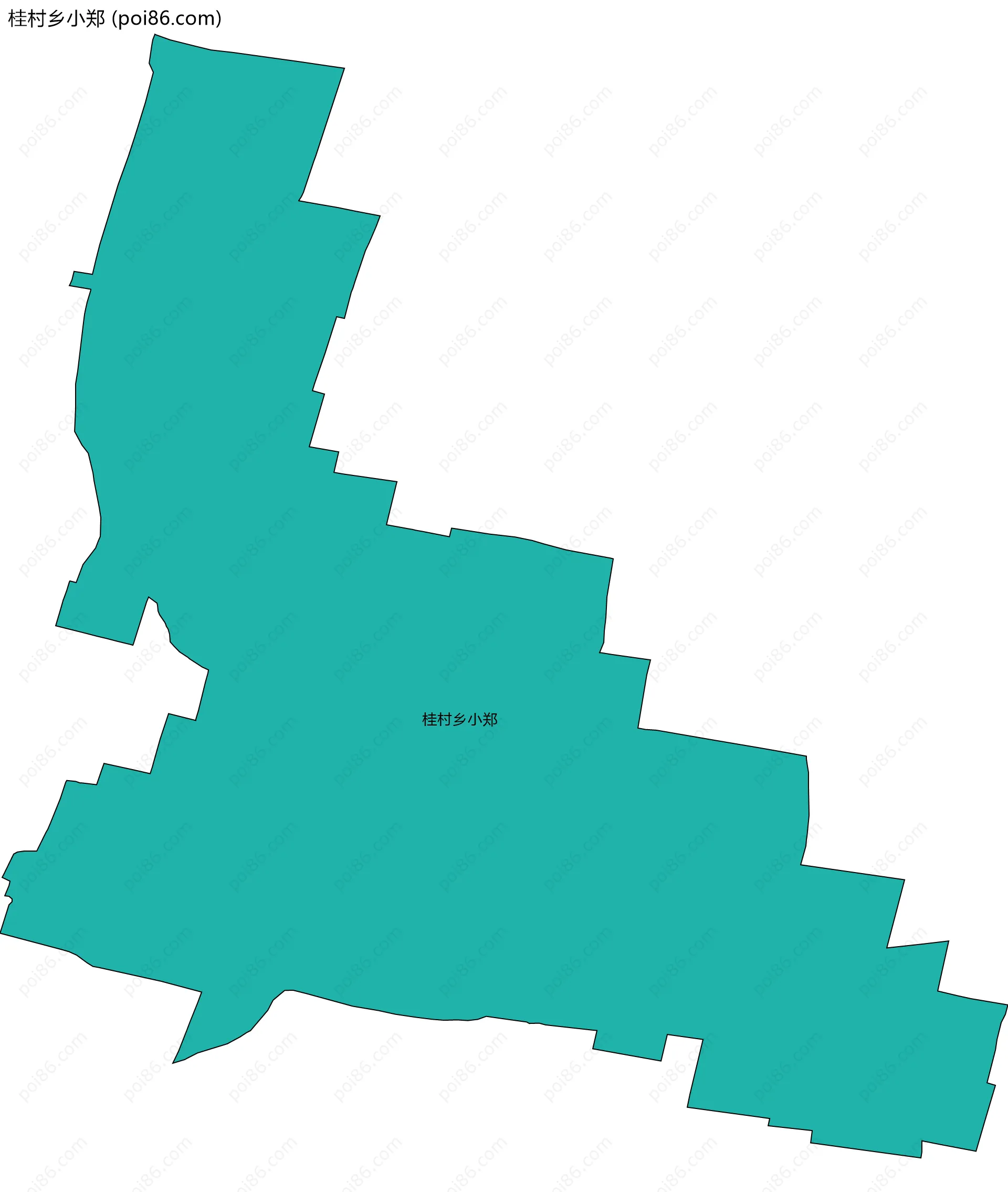 桂村乡小郑边界地图