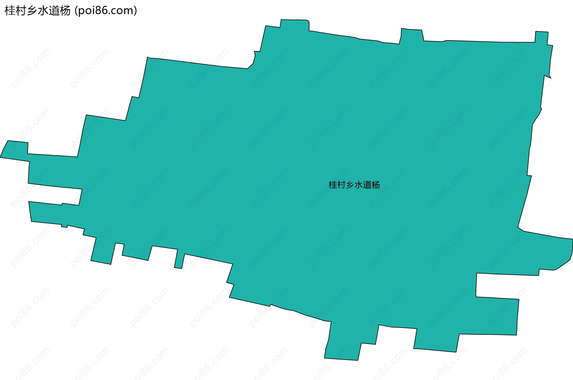 桂村乡水道杨边界地图