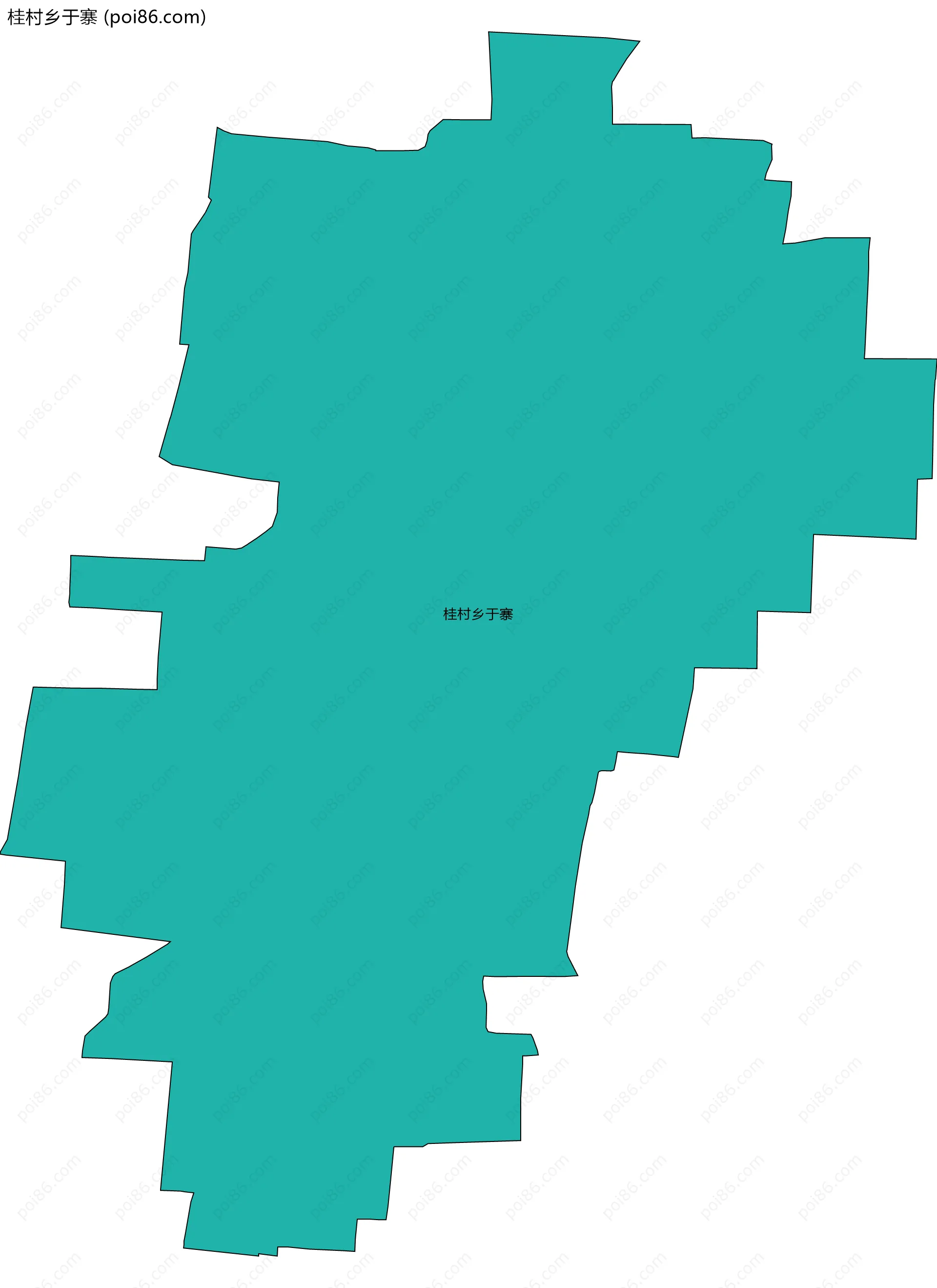 桂村乡于寨边界地图