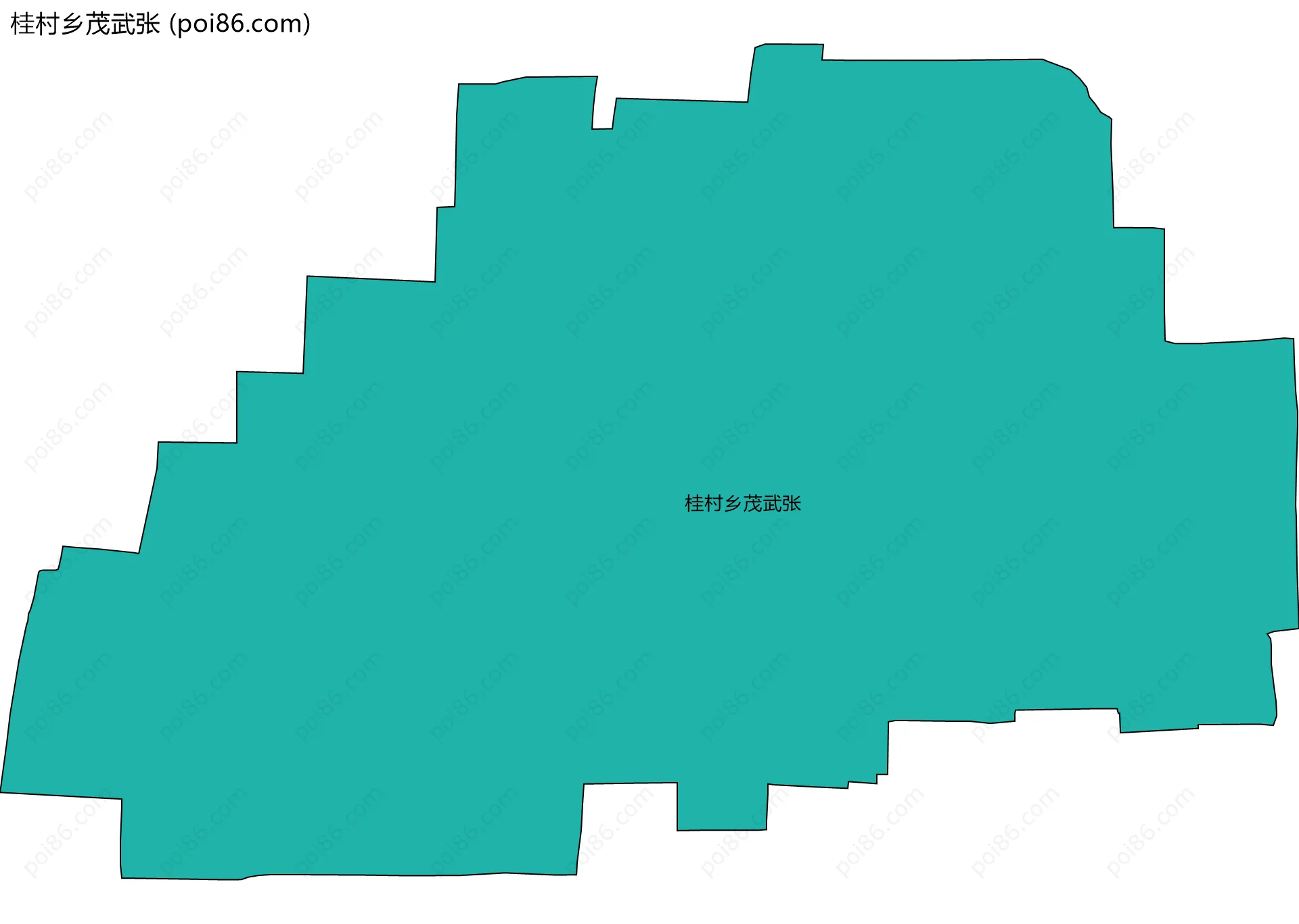 桂村乡茂武张边界地图