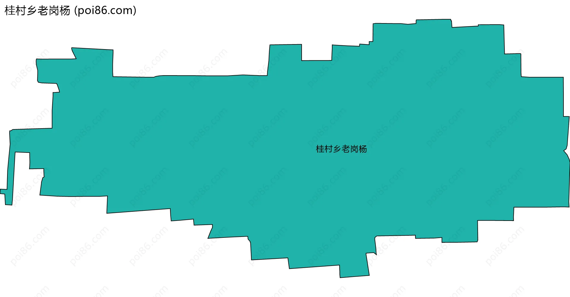 桂村乡老岗杨边界地图