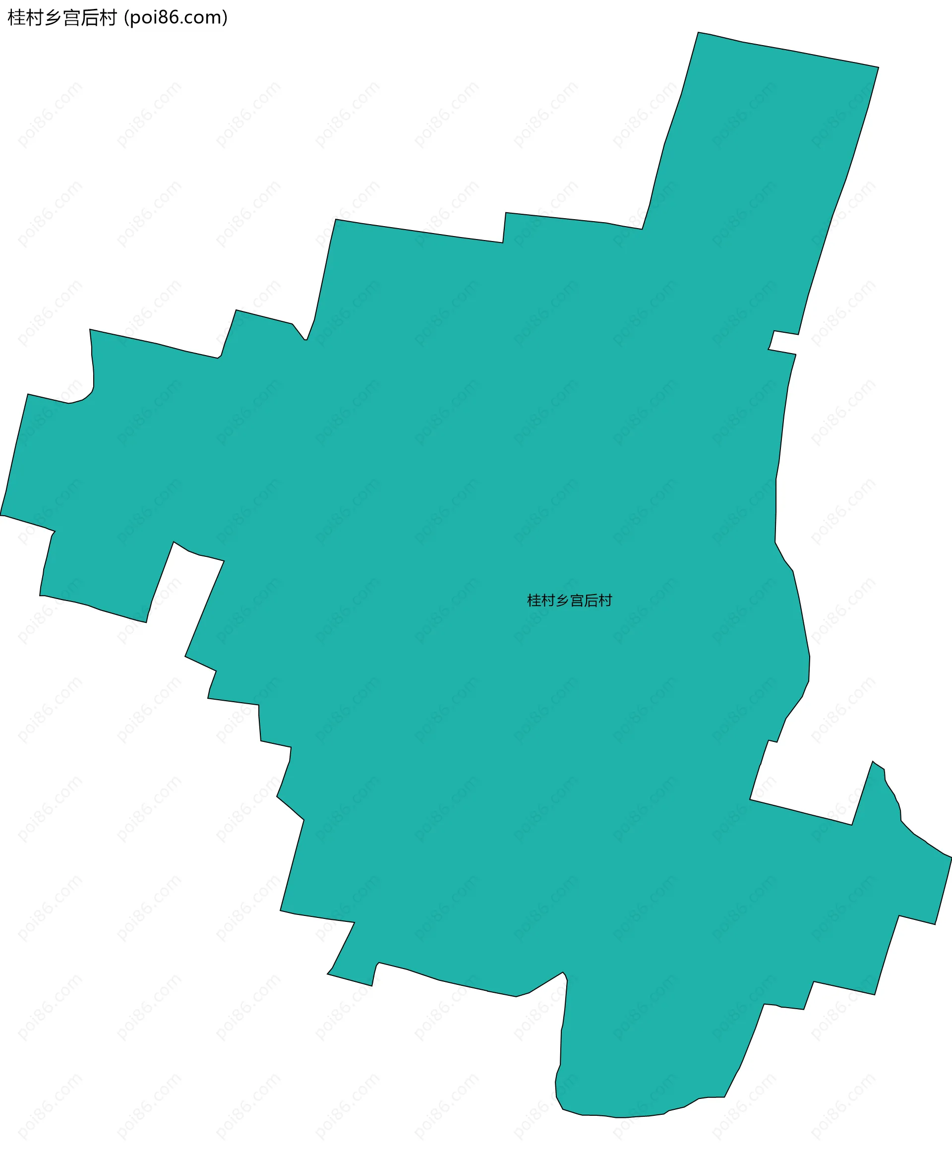 桂村乡宫后村边界地图