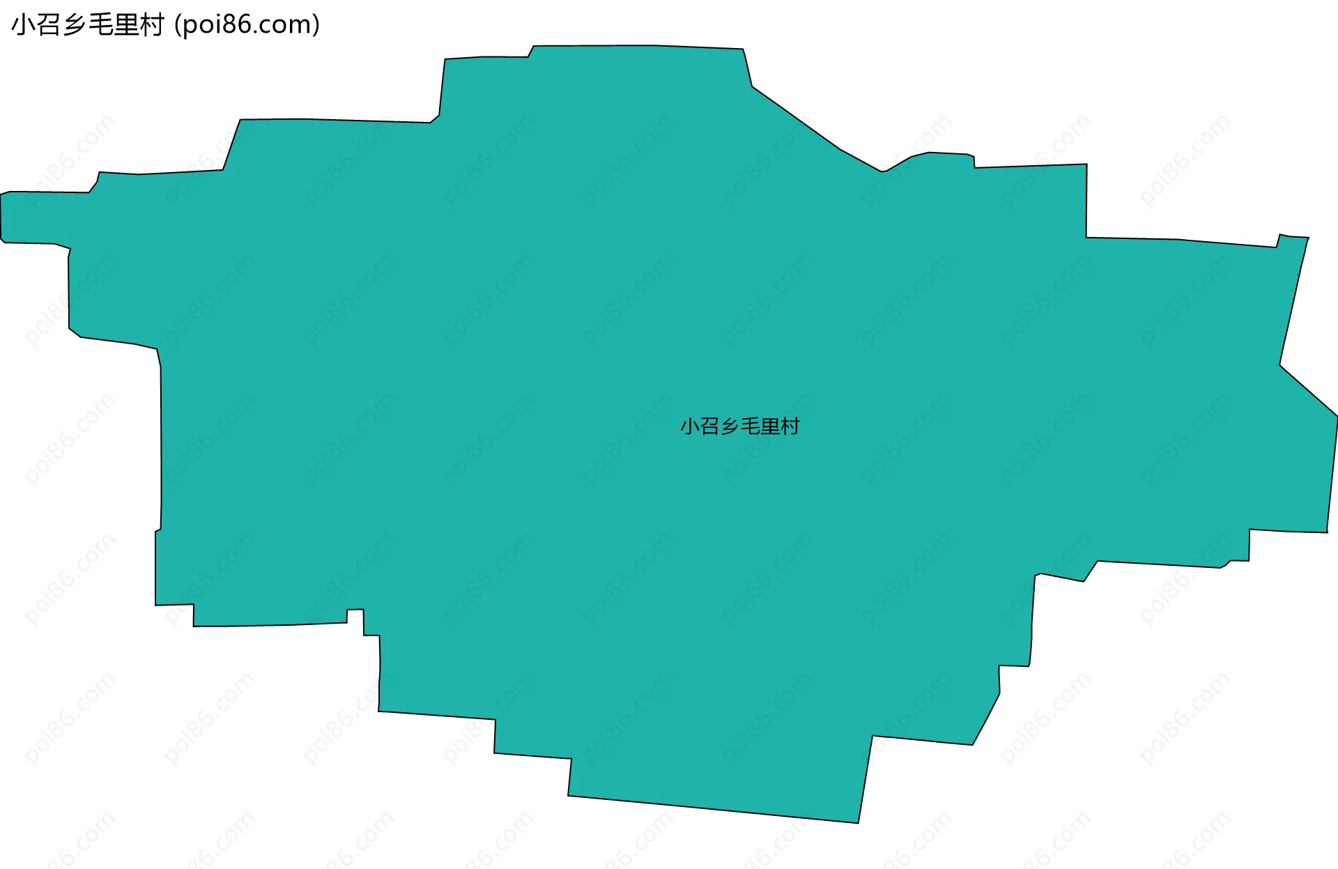 小召乡毛里村边界地图