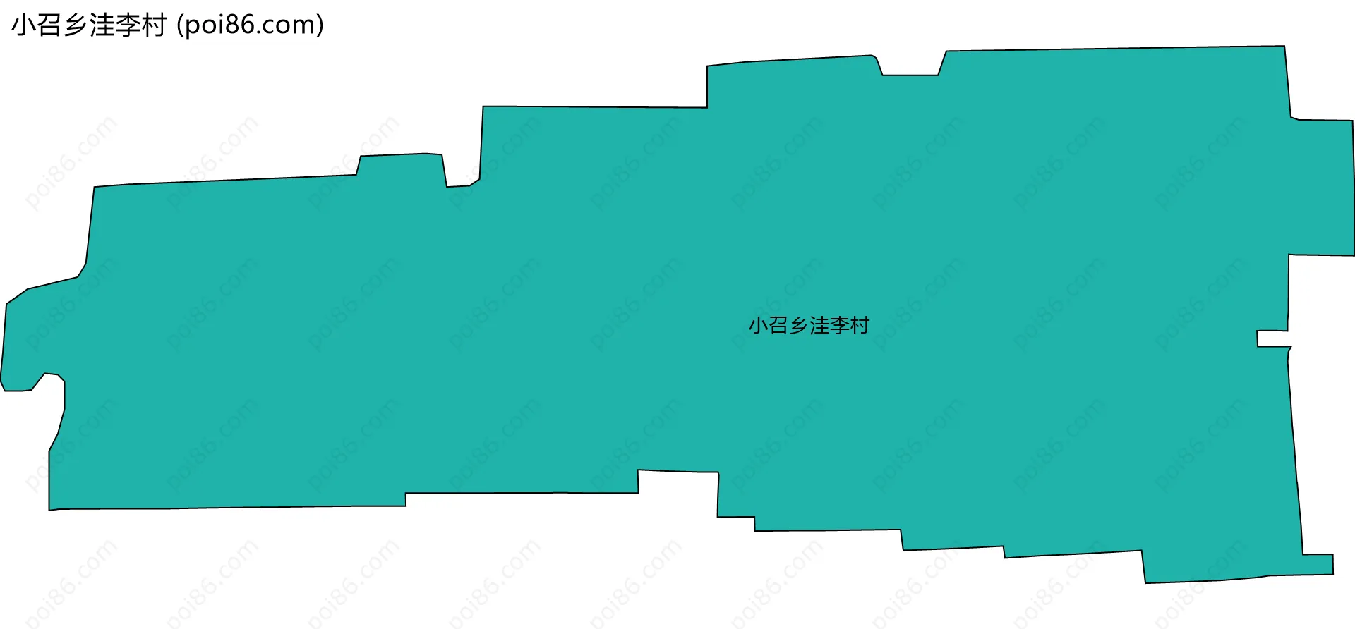 小召乡洼李村边界地图