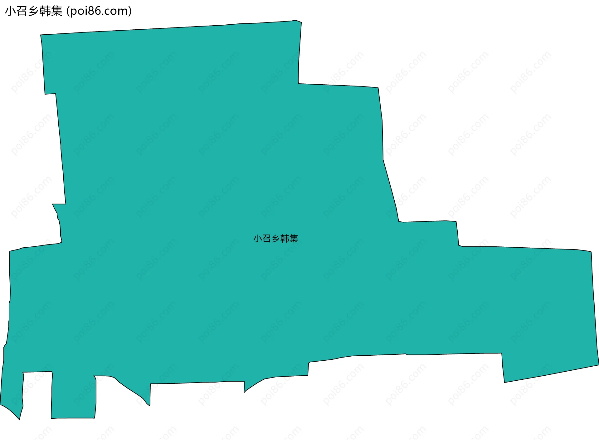 小召乡韩集边界地图