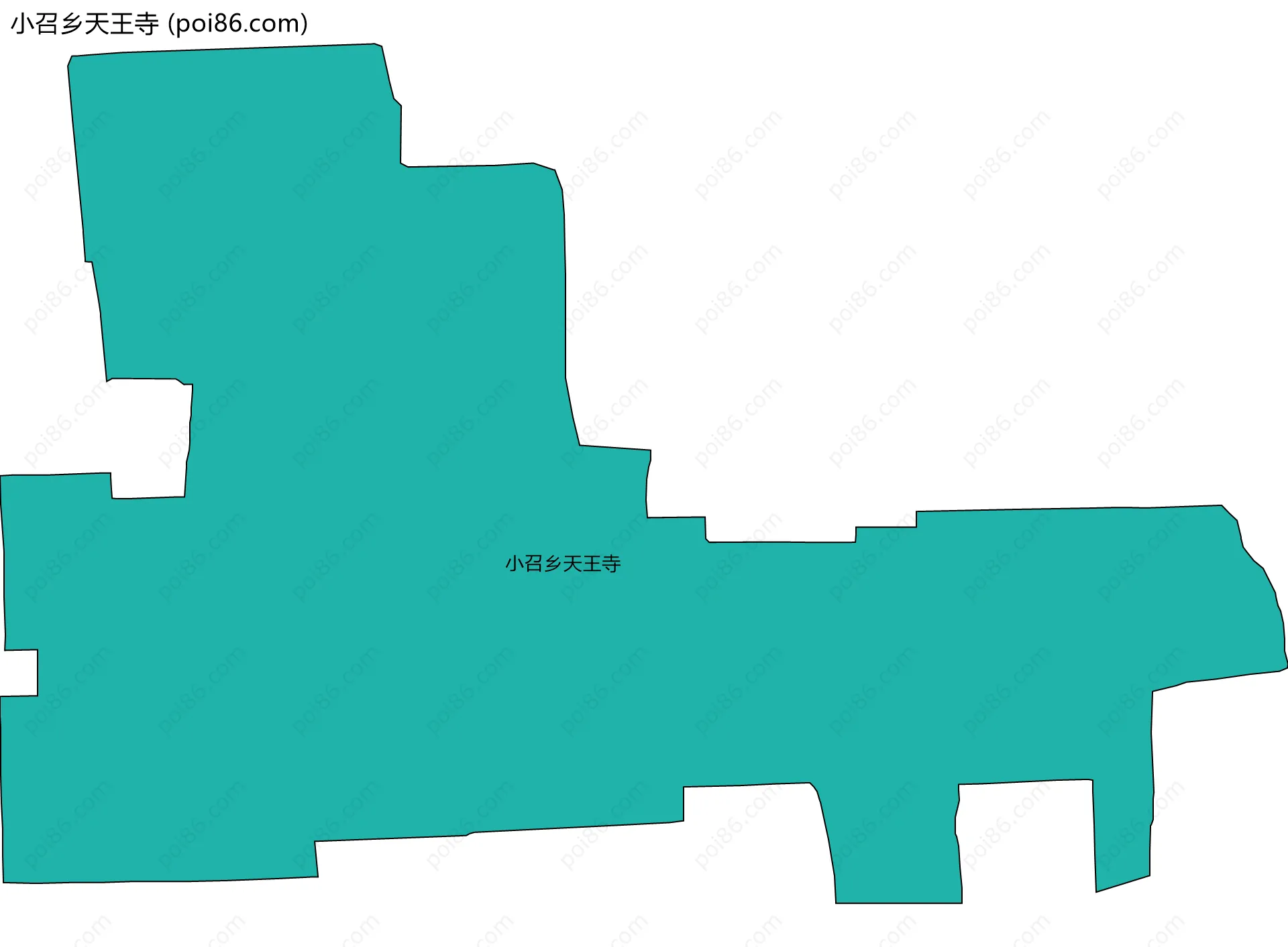 小召乡天王寺边界地图