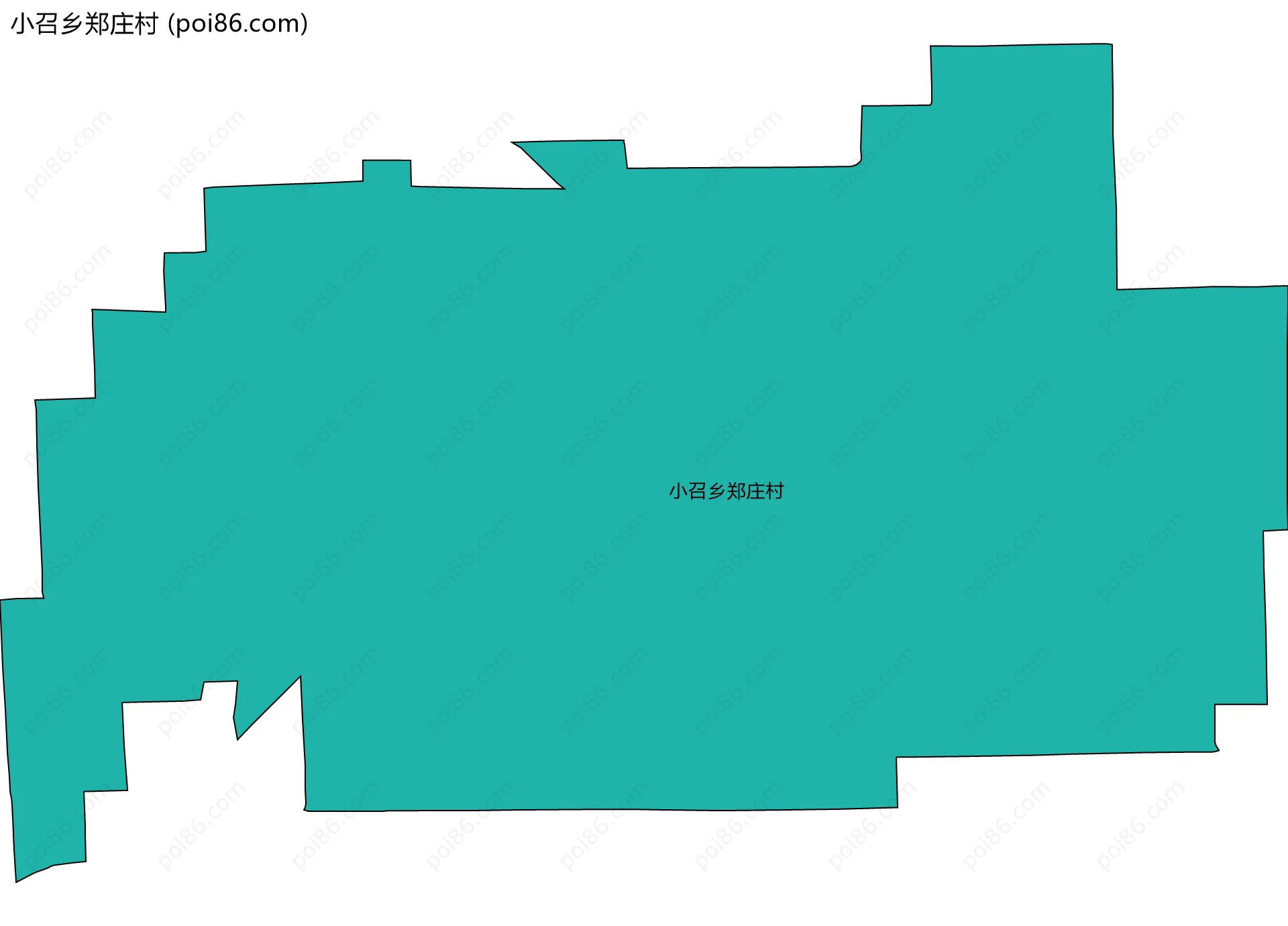 小召乡郑庄村边界地图