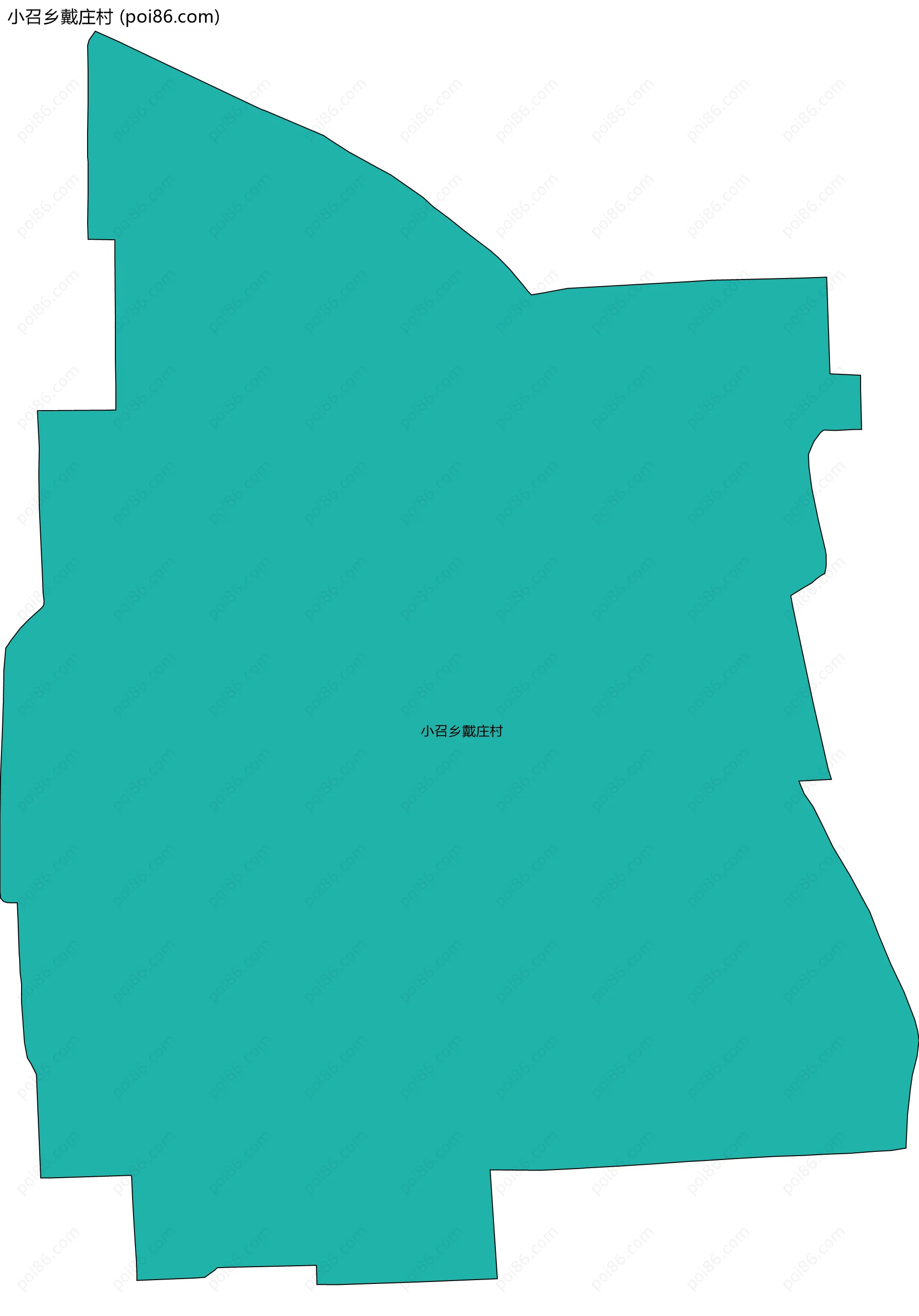 小召乡戴庄村边界地图