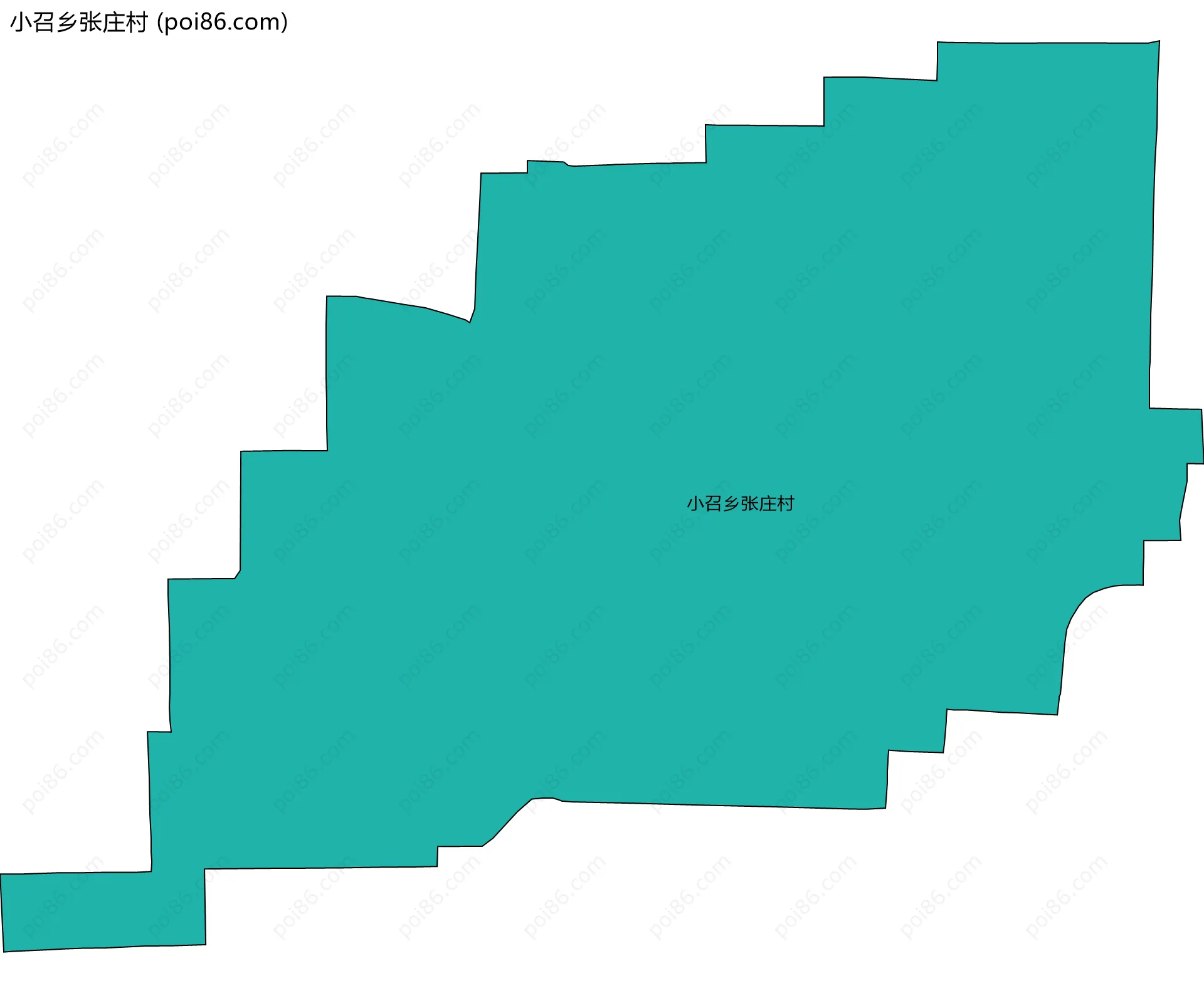 小召乡张庄村边界地图