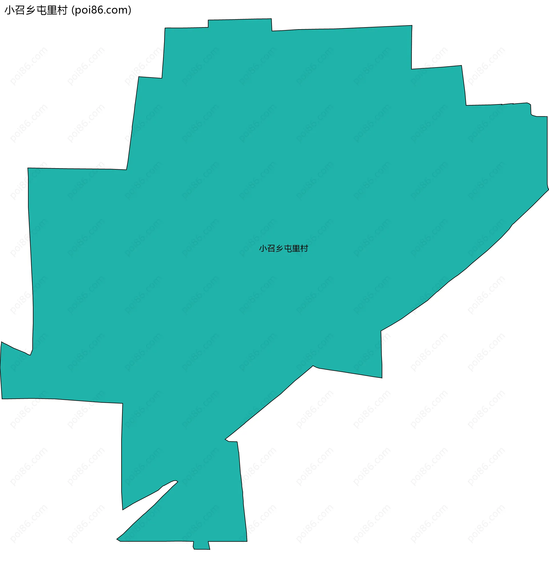 小召乡屯里村边界地图