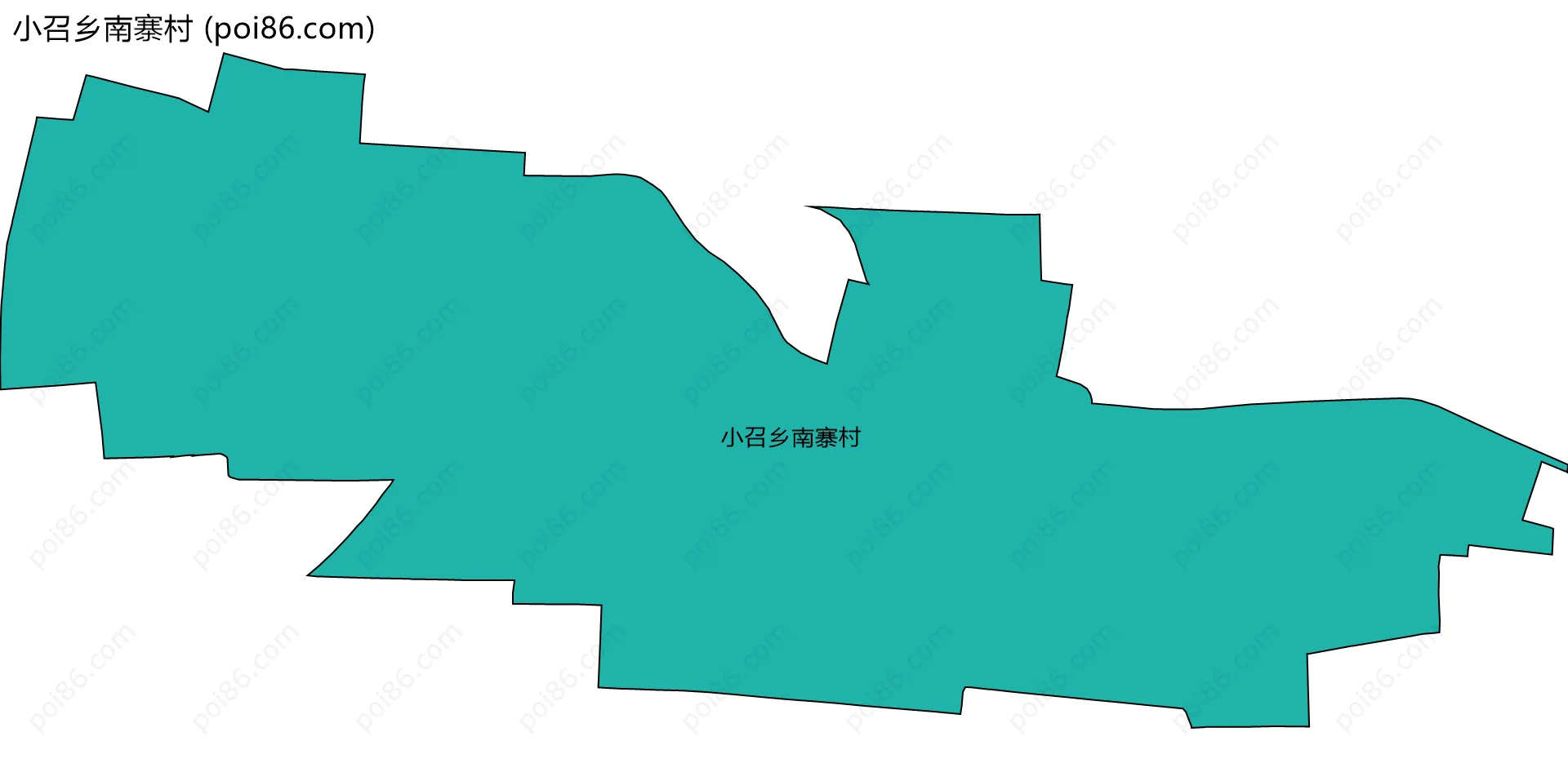 小召乡南寨村边界地图