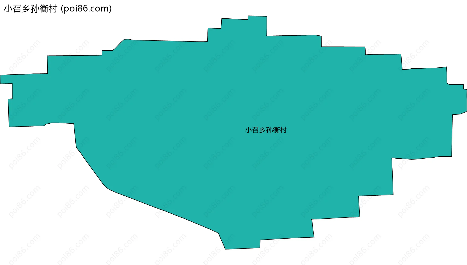 小召乡孙衡村边界地图