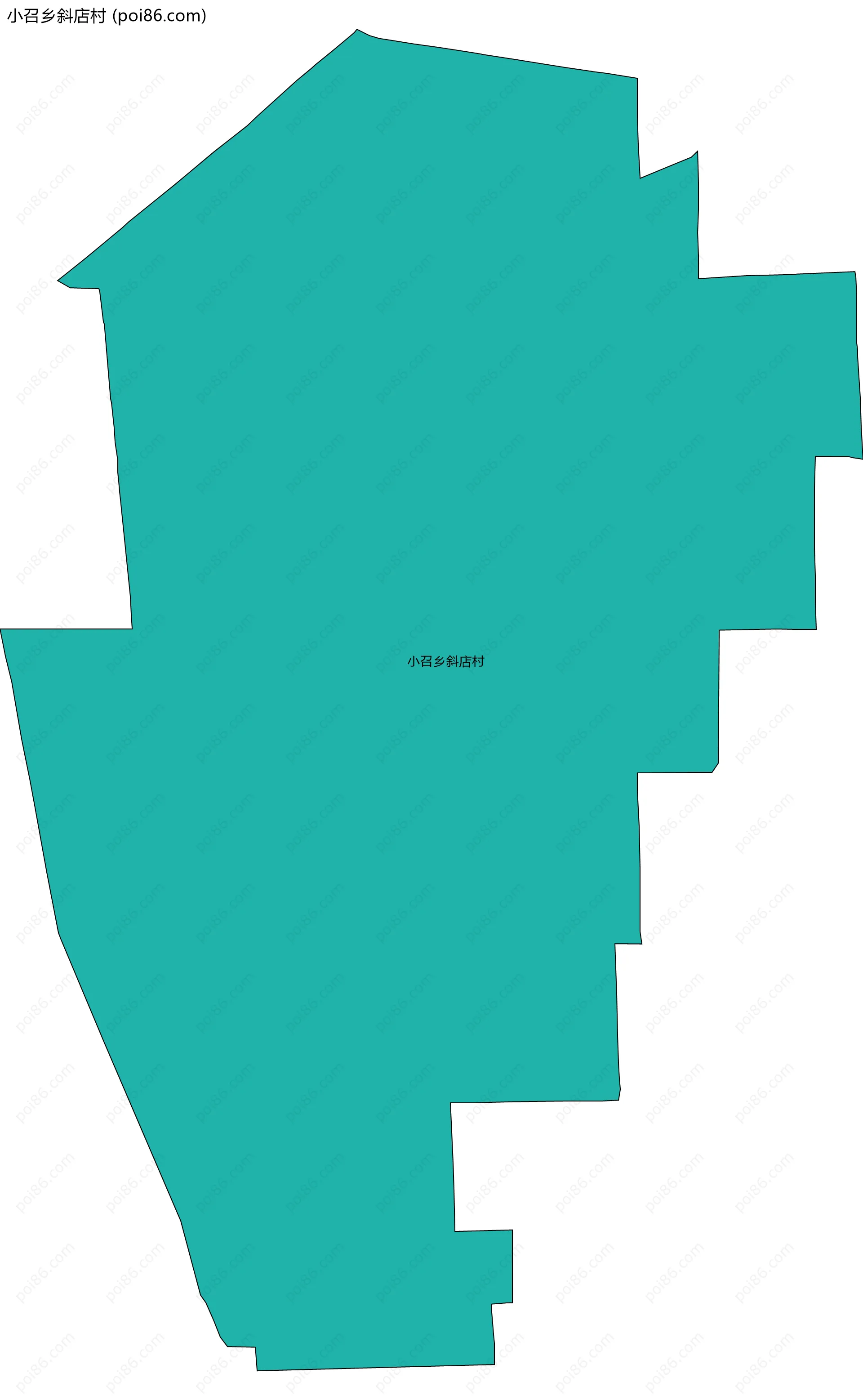 小召乡斜店村边界地图