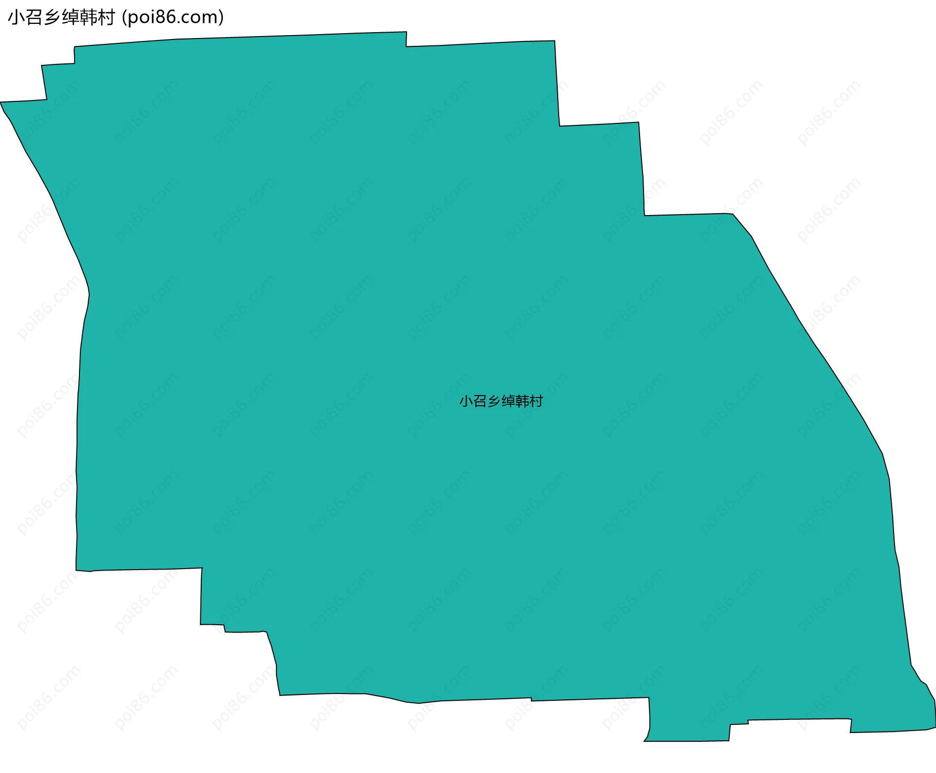 小召乡绰韩村边界地图