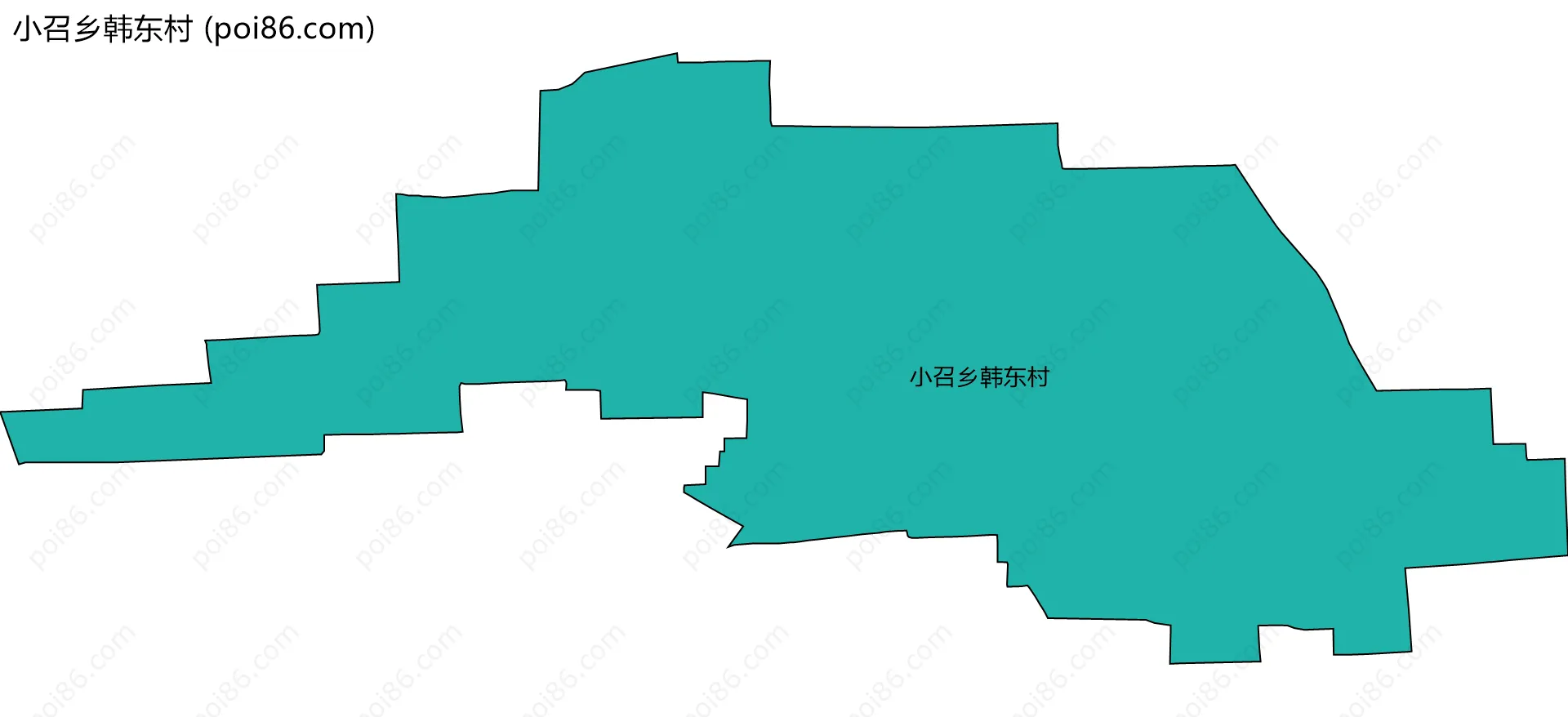 小召乡韩东村边界地图