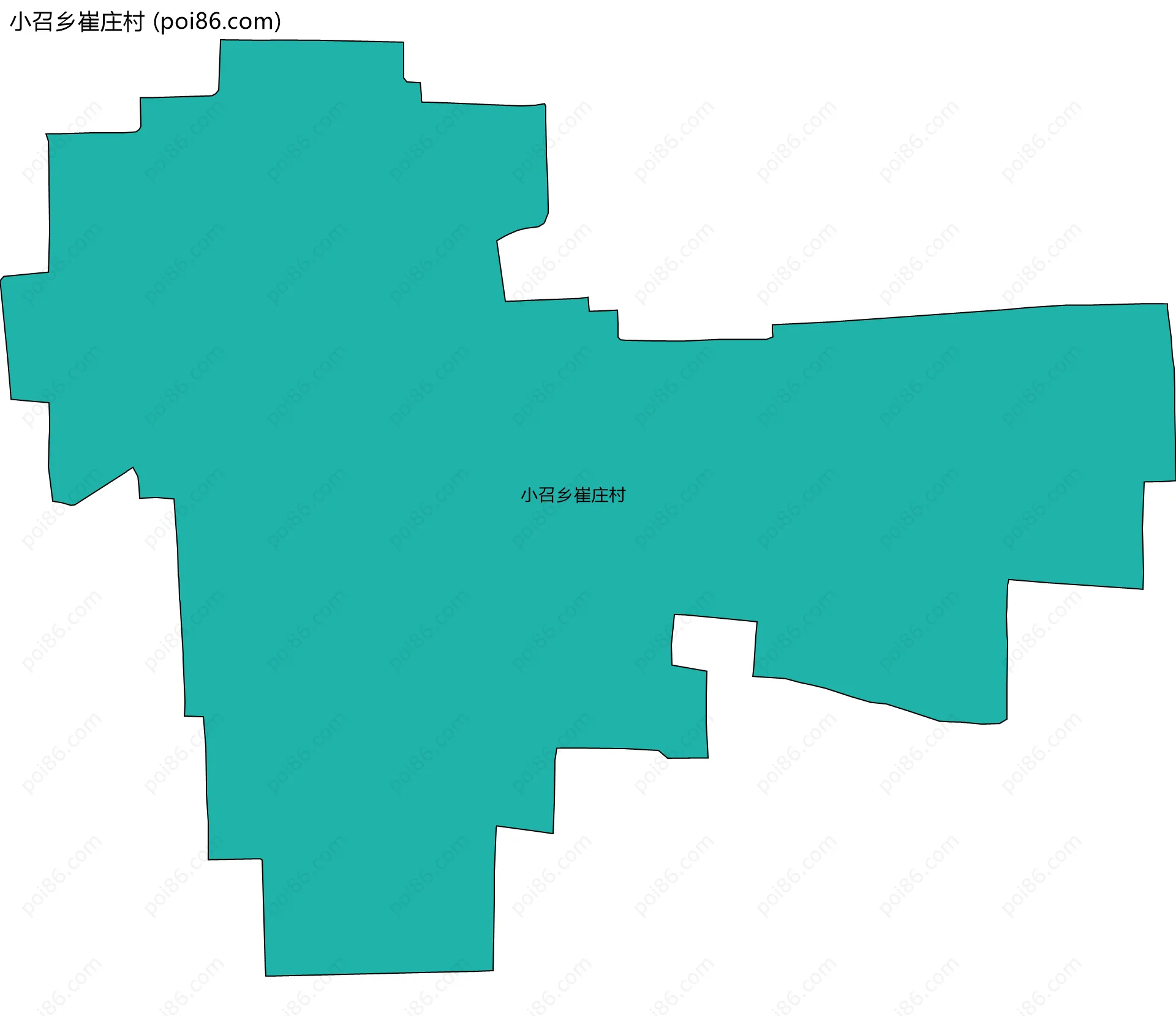 小召乡崔庄村边界地图