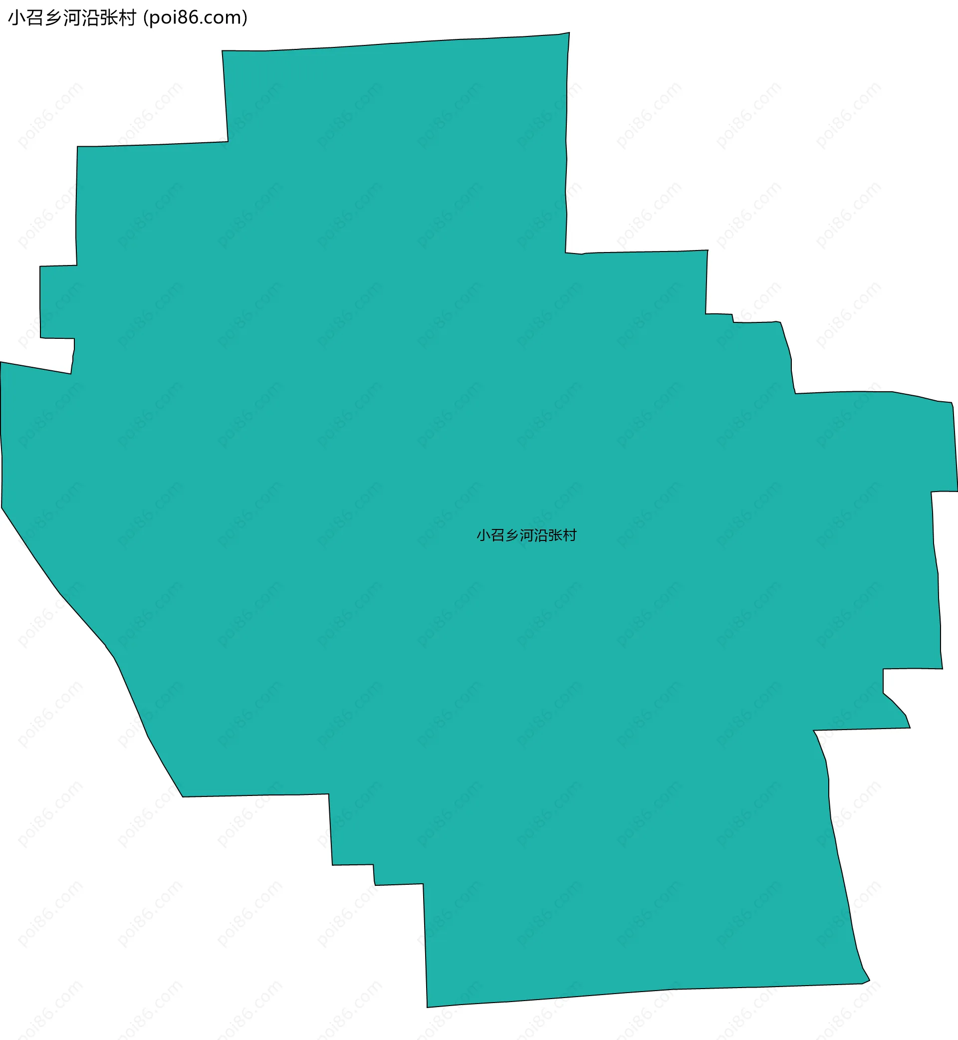 小召乡河沿张村边界地图