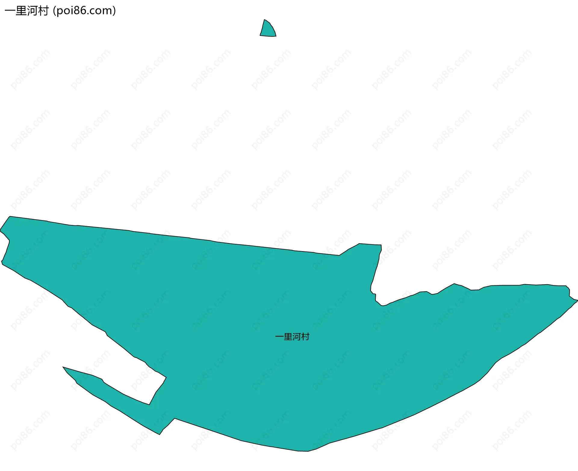 一里河村边界地图